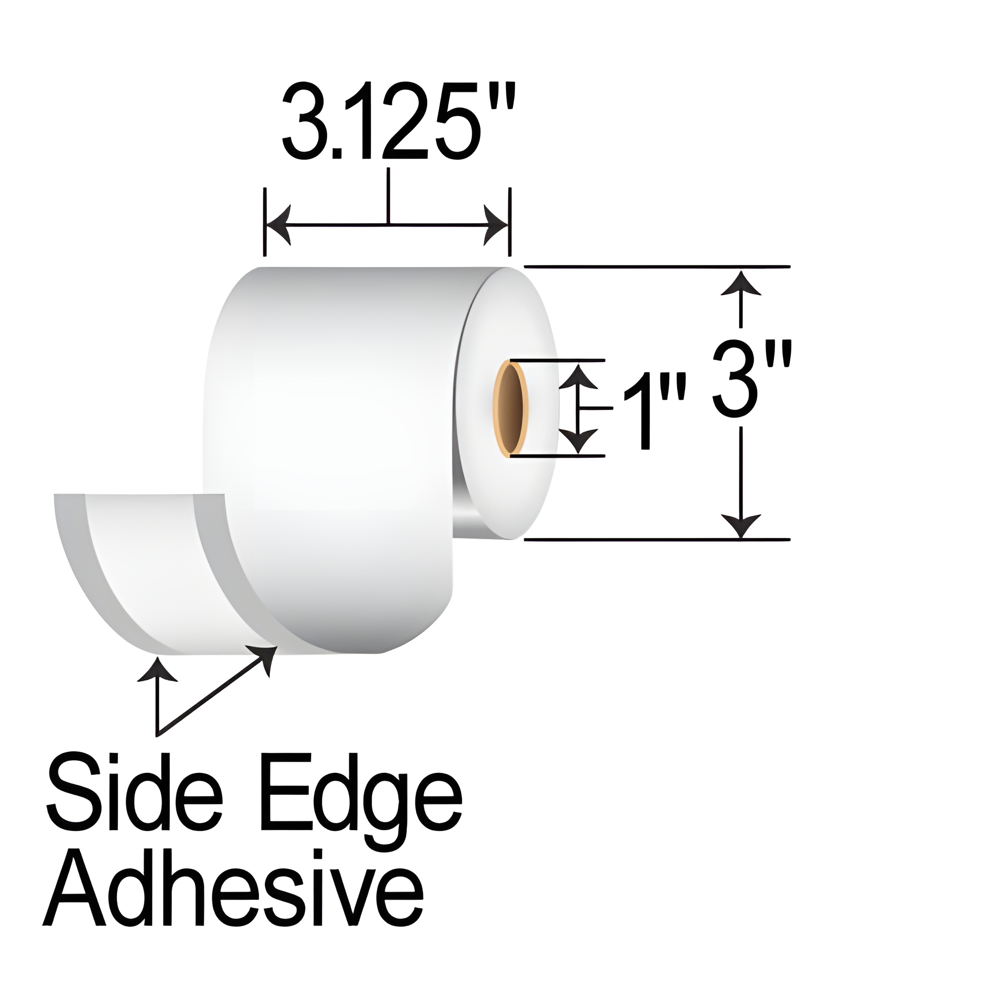 BCF 3.125" x 160' Liner-free DT Receipt Paper MS3181602GOSE