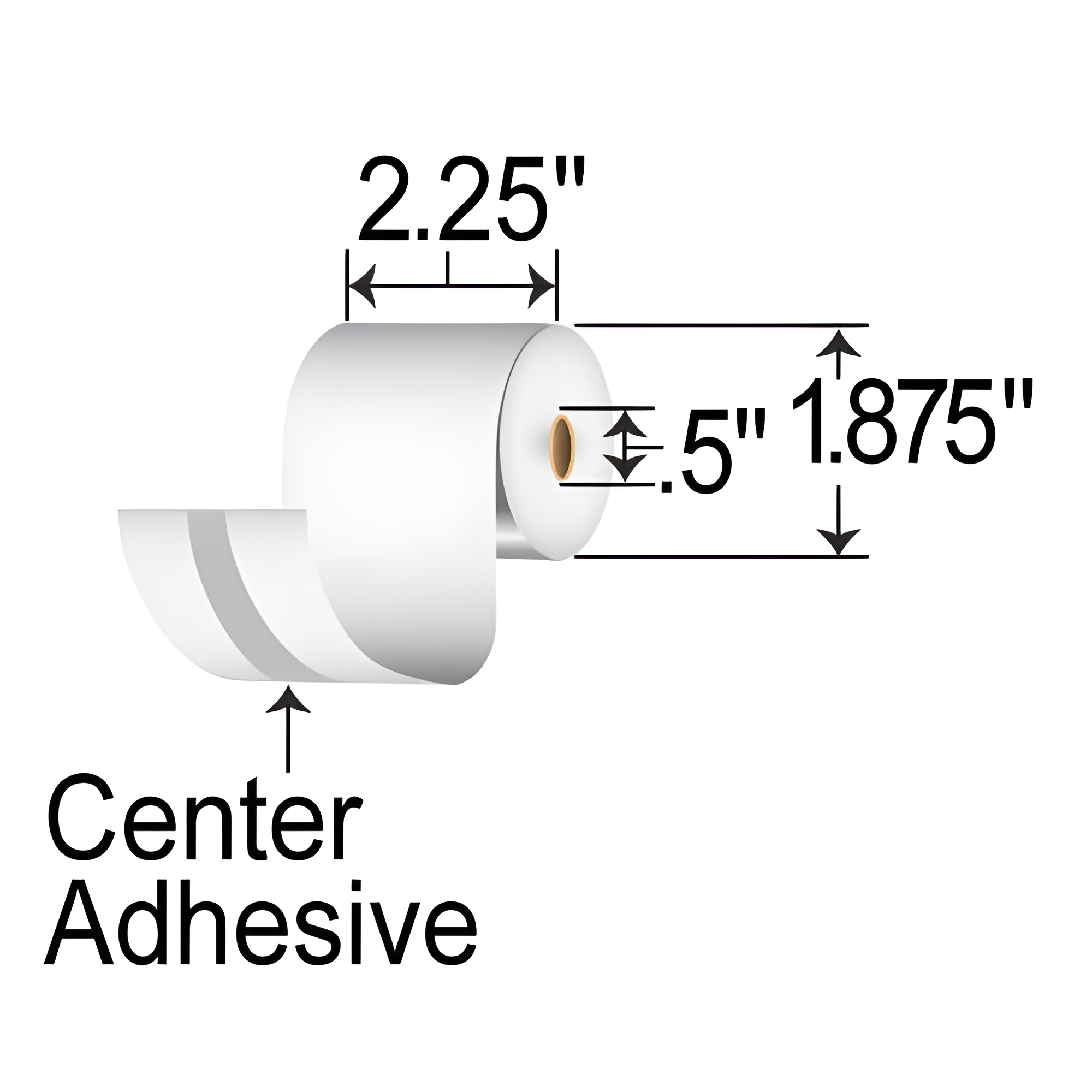 BCF 2.25" x 60' Liner-free DT Receipt Paper MS21460X2
