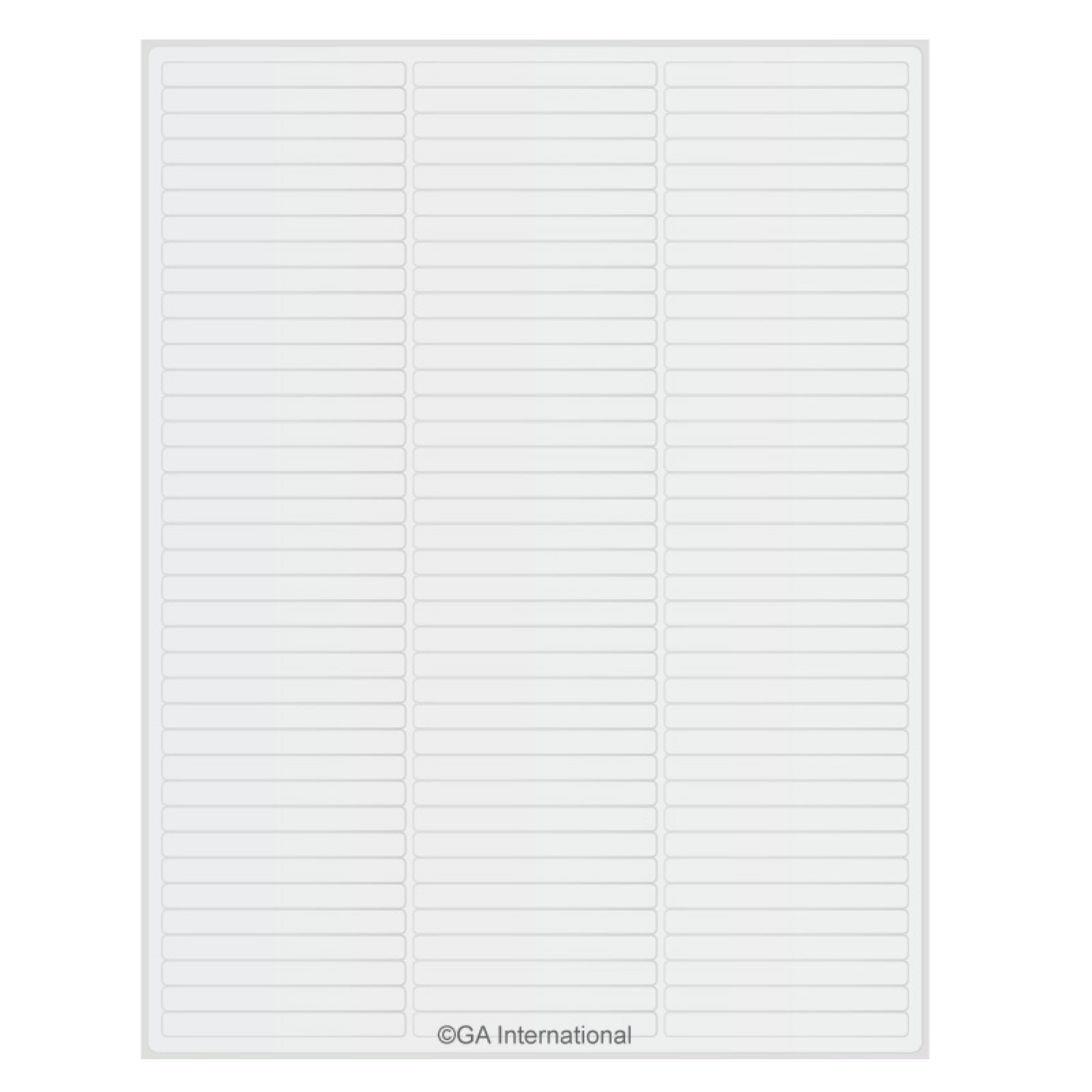 LabTAG 2.64″ x 0.277″ InkJet Laser Paper Labels (US Letter Sheet Size) LIP-11WH