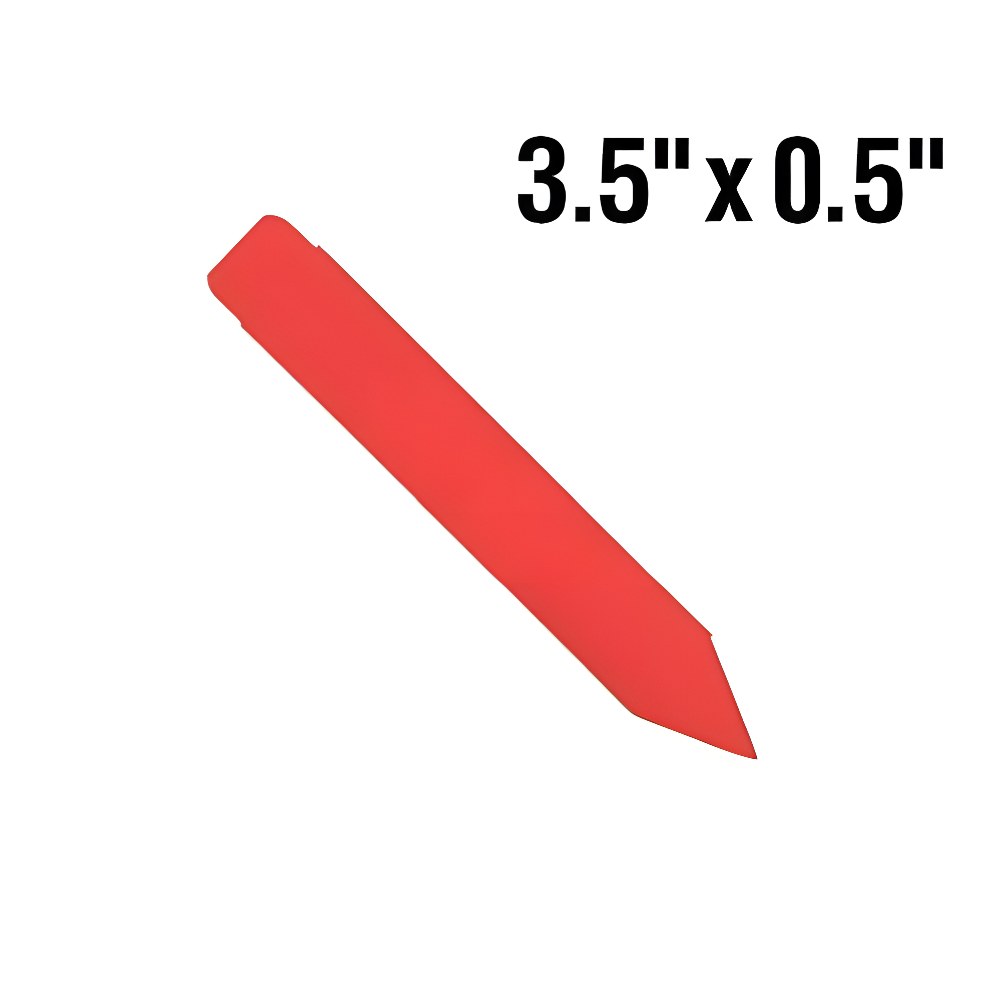 BarcodeFactory 3.5x0.5 Thermal Red Pot Stakes BAR-SS35X05-RD