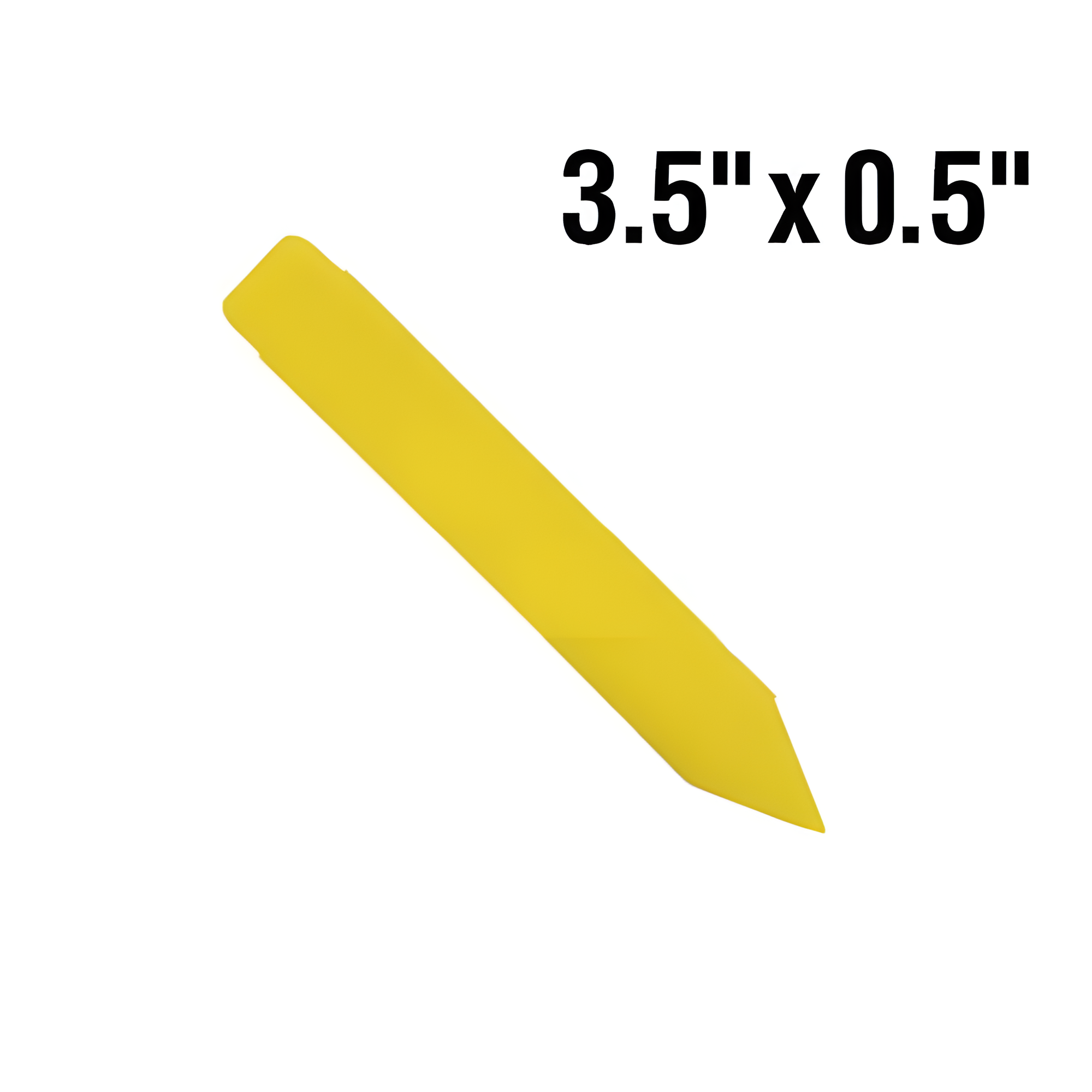 BarcodeFactory 3.5x0.5 Thermal Yellow Pot Stakes BAR-SP35X05-YE