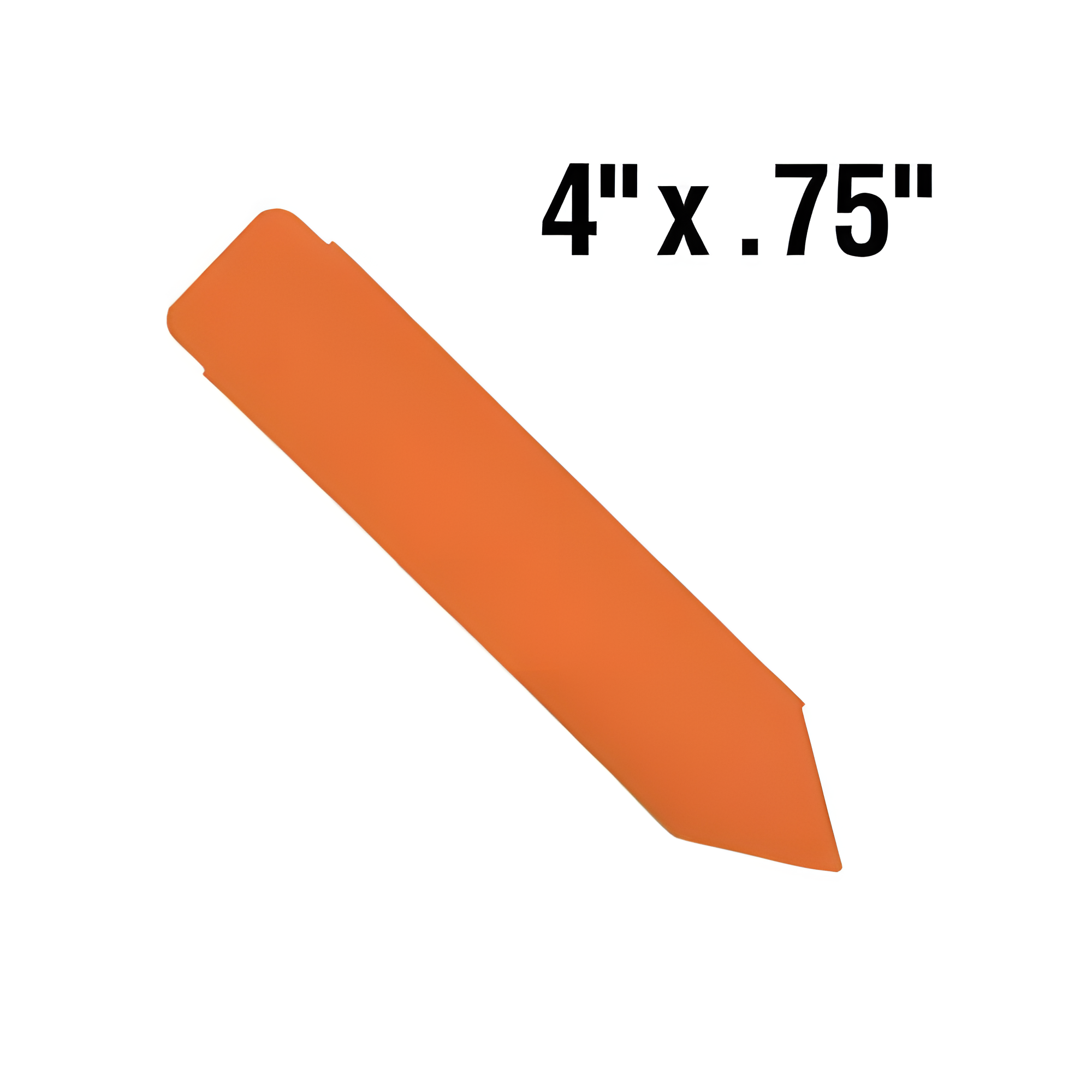 BarcodeFactory 4x0.75 Thermal Orange Pot Stakes Single Roll BAR-SS4X07-OR-EA
