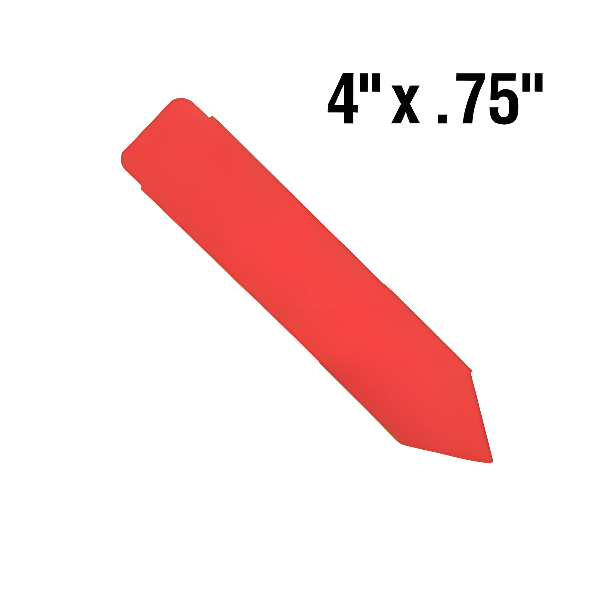 BarcodeFactory 4x0.75 Thermal Red Pot Stakes Single Roll BAR-SS4X07-RD-EA