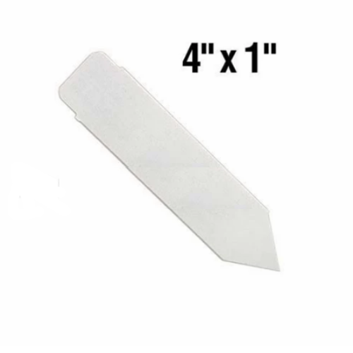 BarcodeFactory 4x1 Thermal White Pot Stakes BAR-SX4X1-WH