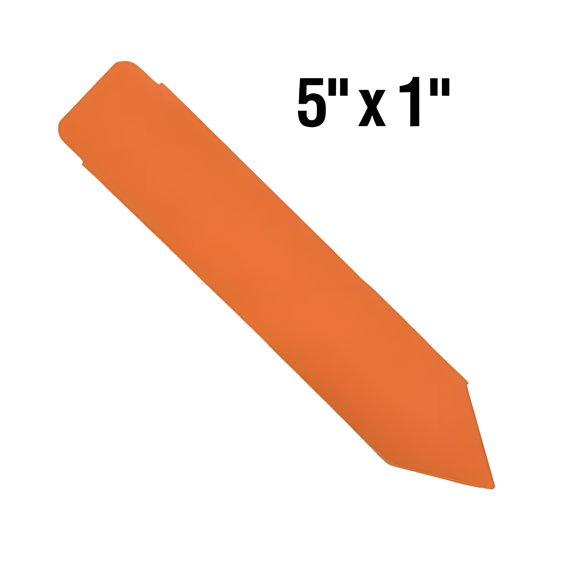 BarcodeFactory 5x1 Thermal Orange Pot Stakes BAR-SS5X1-OR