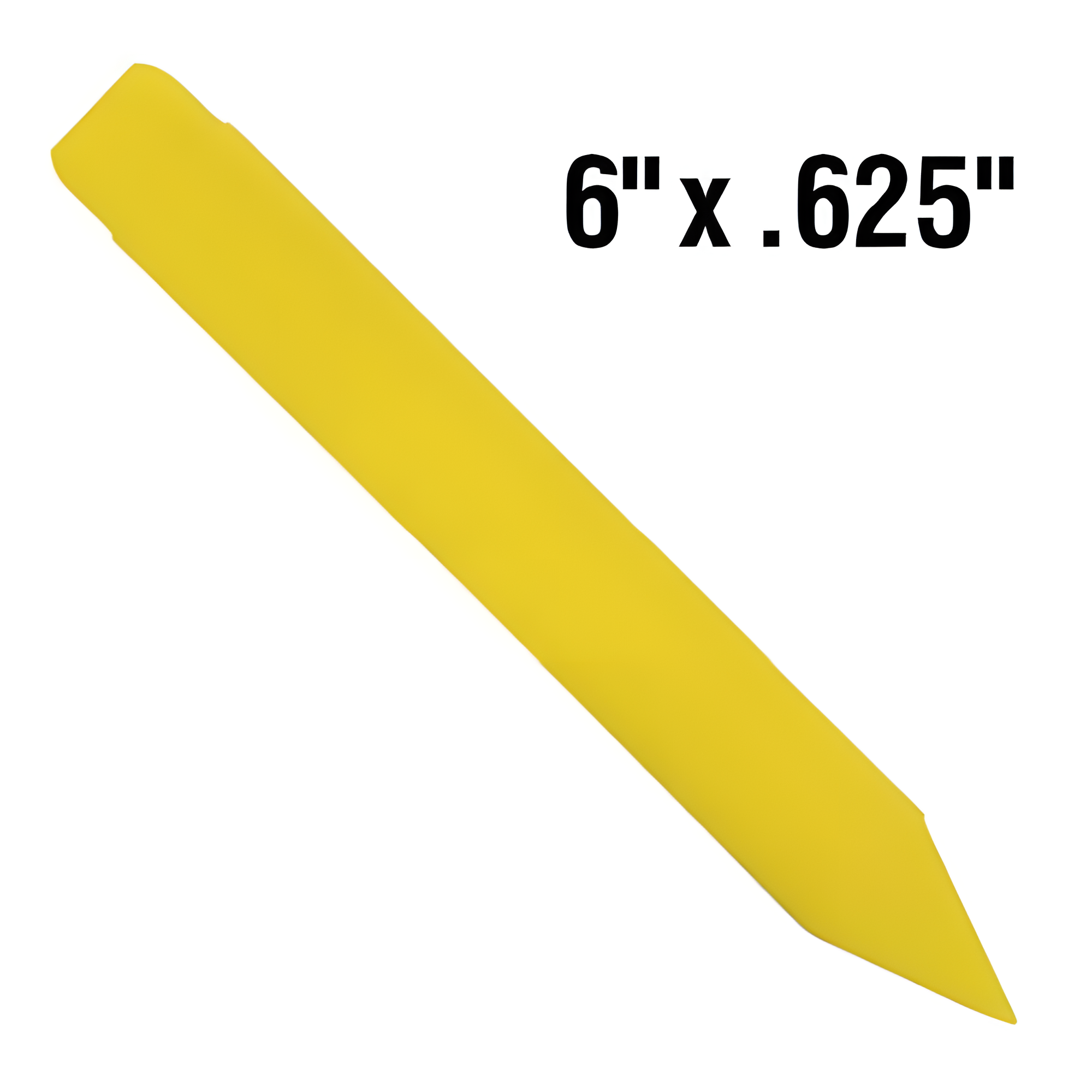 BarcodeFactory 6x0.625 Thermal Yellow Pot Stakes Single Roll BAR-SP6X06-YE-EA