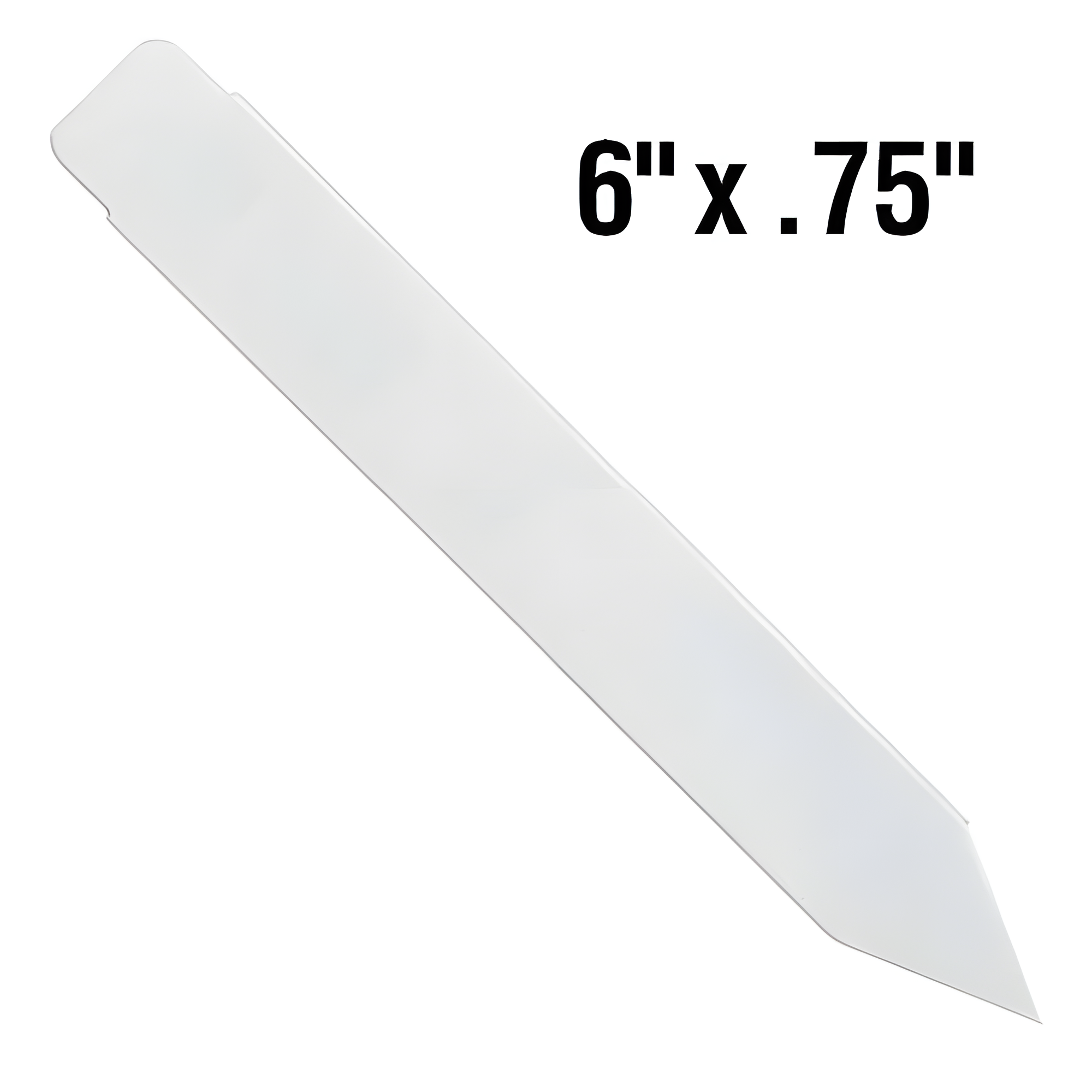 BarcodeFactory 6x0.75 Thermal White Pot Stakes BAR-SP6X07-WH