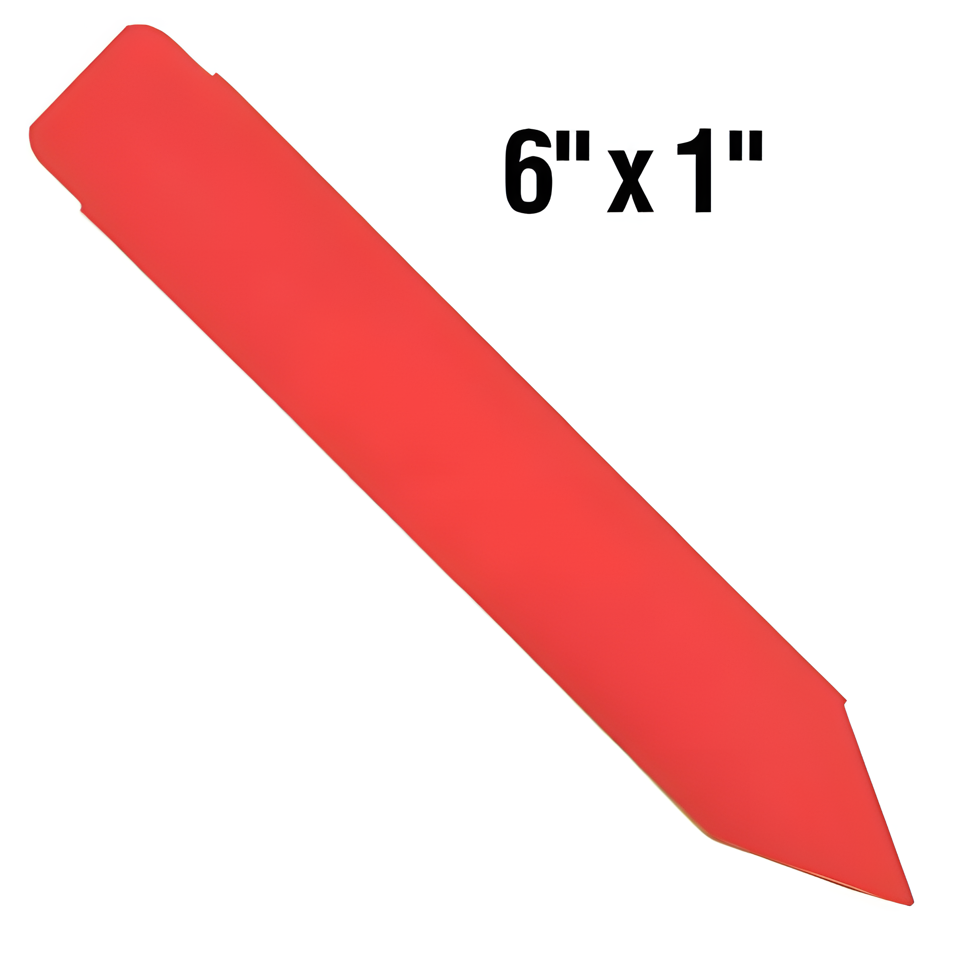 BarcodeFactory 6x1 Thermal Red Pot Stakes BAR-SS6X1-RD