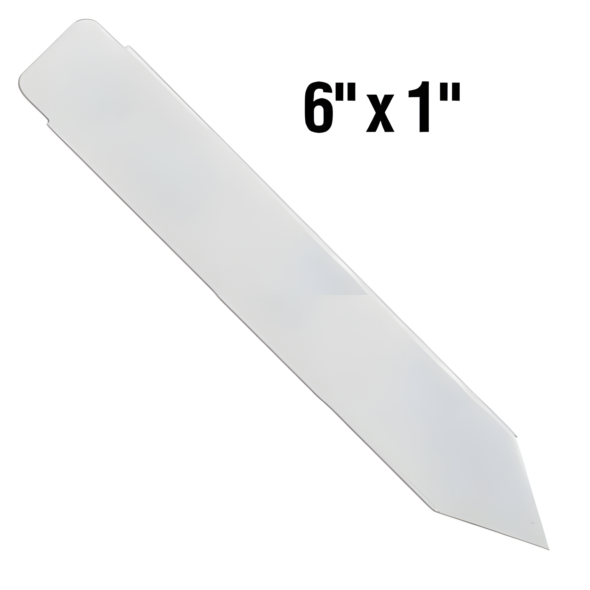 BarcodeFactory 6x1 Thermal White Pot Stakes BAR-SS6X1-WH