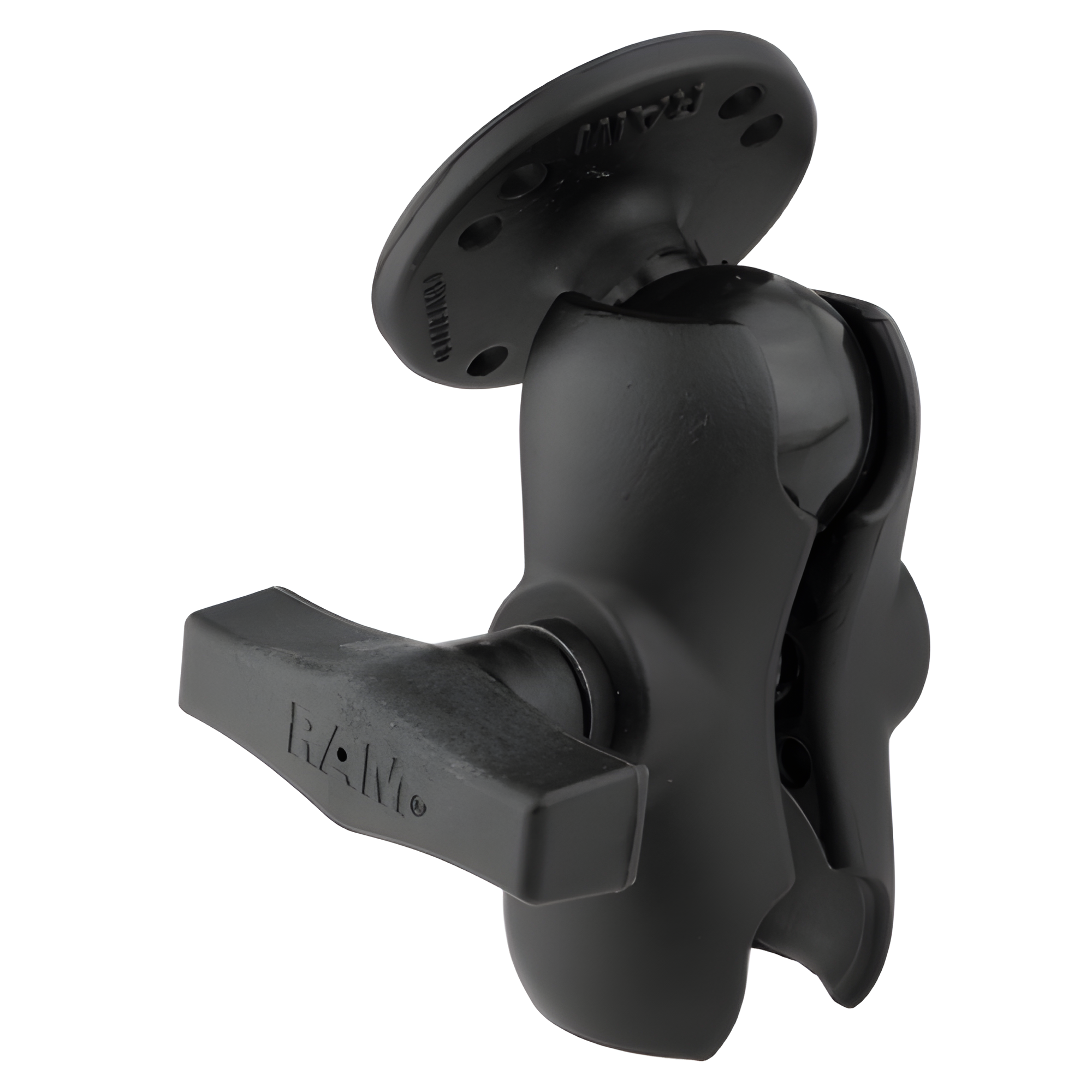 RAM Double Socket Arm w/Round Ball Plate [C Size Short] RAM-103U-B