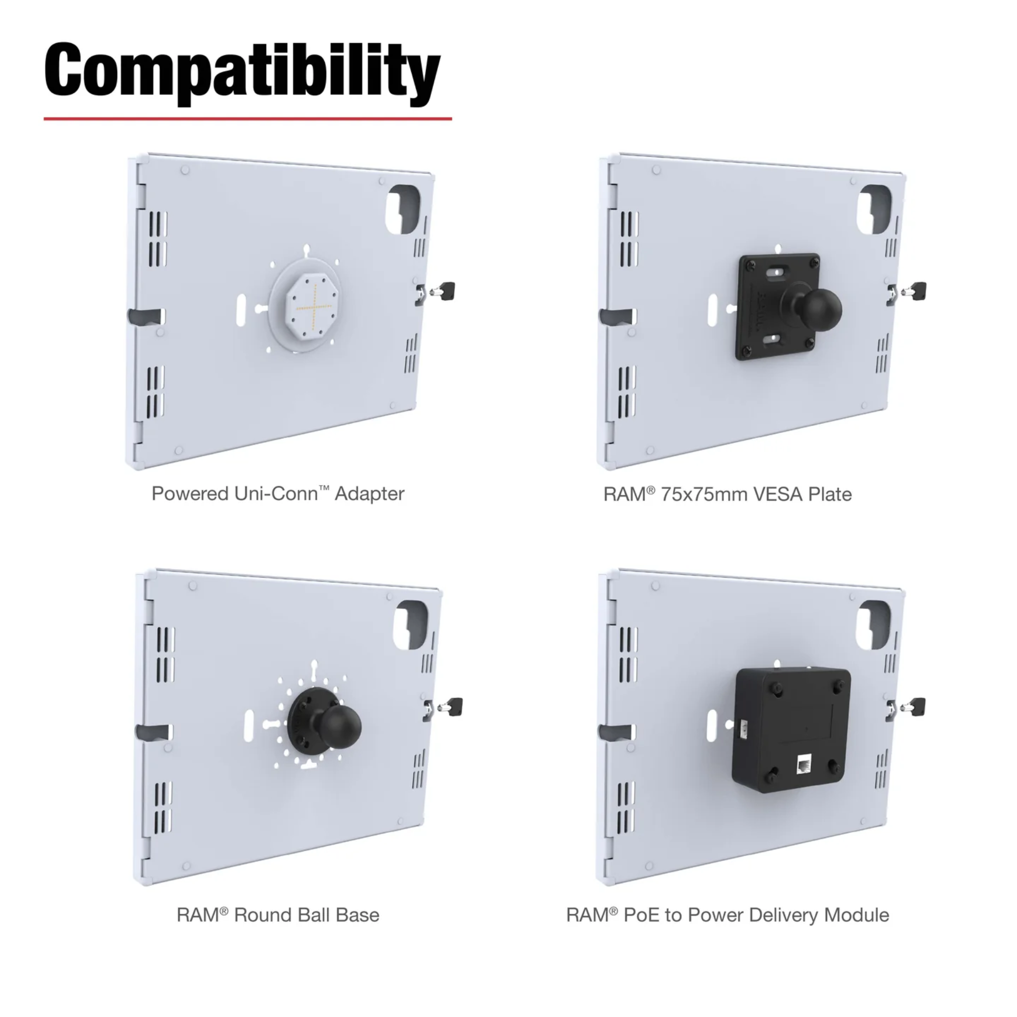 RAM Safe-Case [iPad Pro 13/Air 13/Pro 12.9, Grey] RAM-TE-AP47-GRY