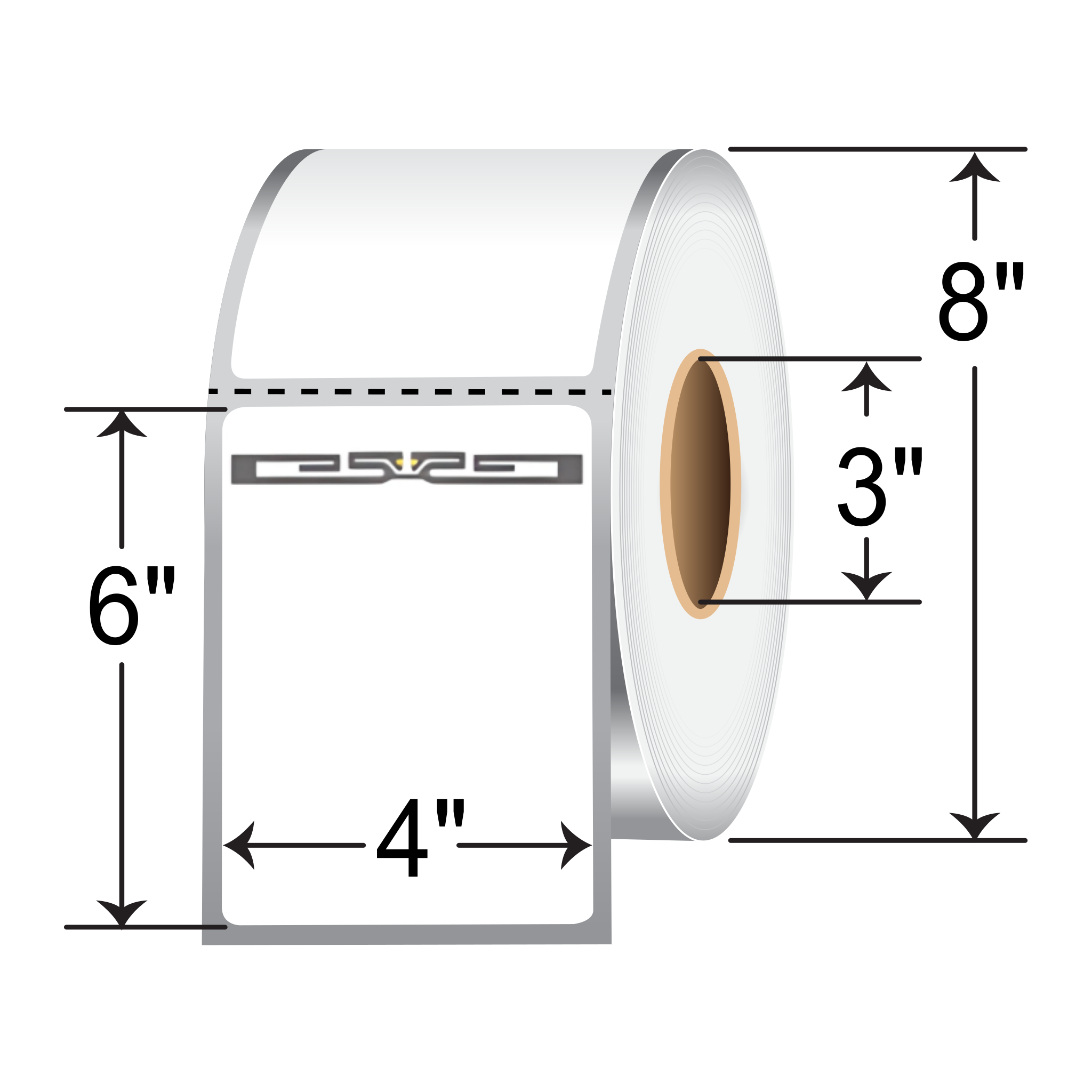 BarcodeFactory 4x6-inch RFID Labels RFT-4-6-AV1-2-PRIN-3