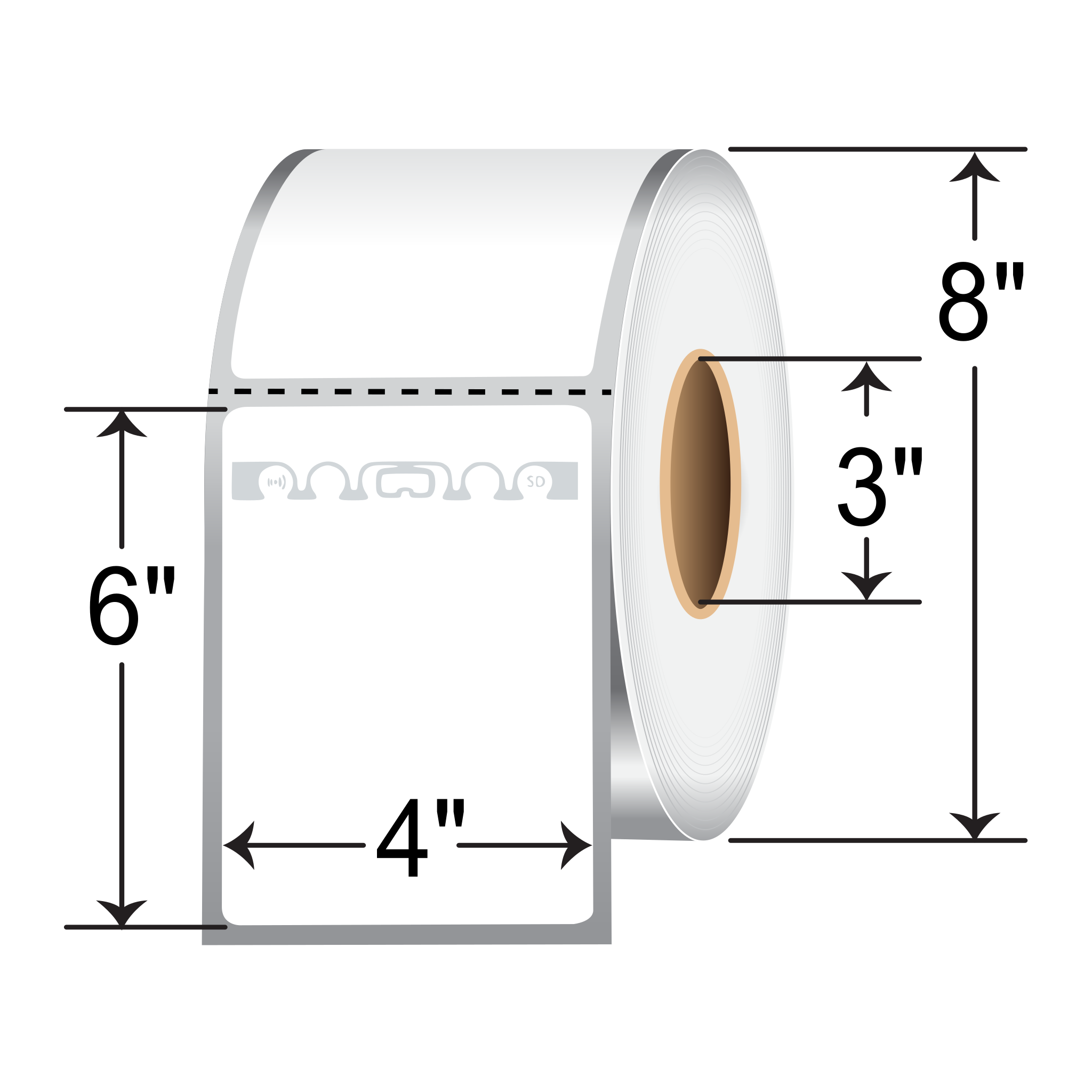 SATO 4x6-inch RFID Labels P30021CLR020