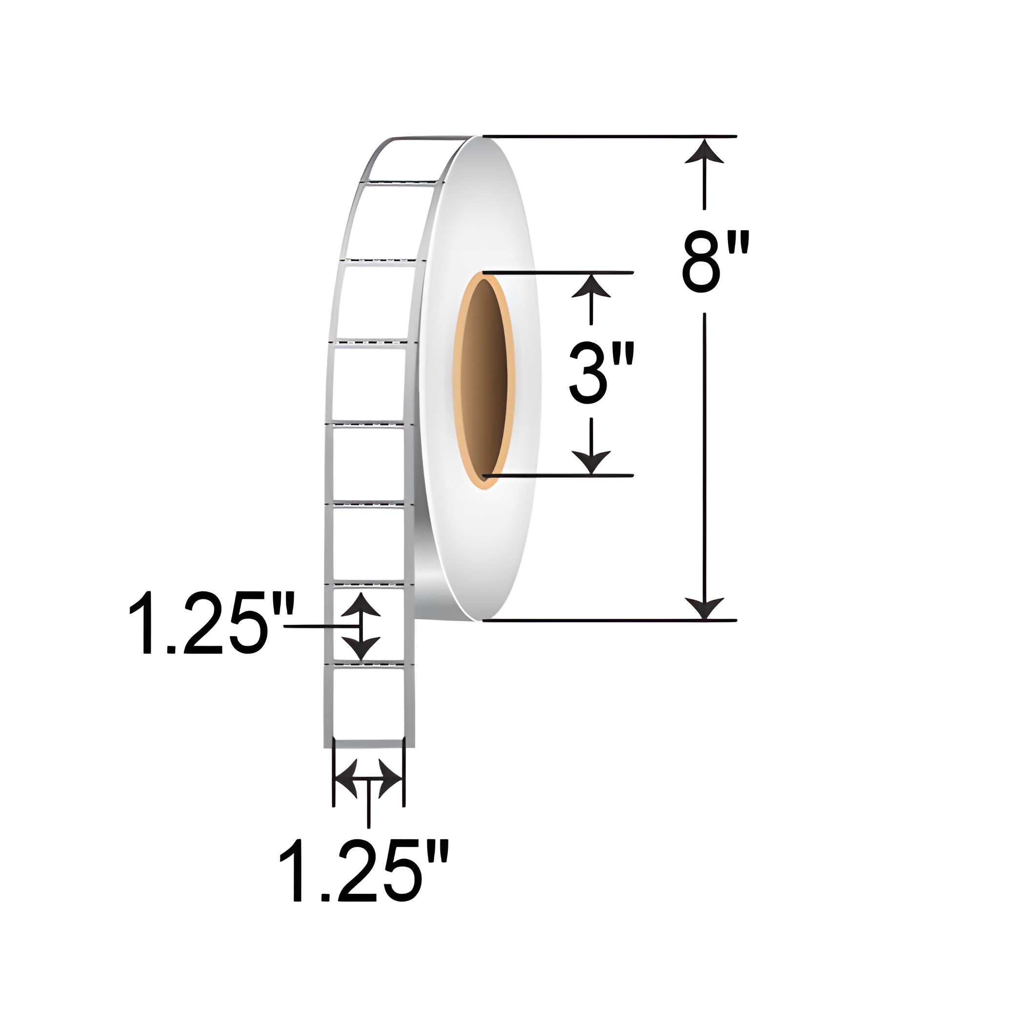 Barcodefactory 1.25x1.25  TT Label [Perforated] BAR-1.25-1.25