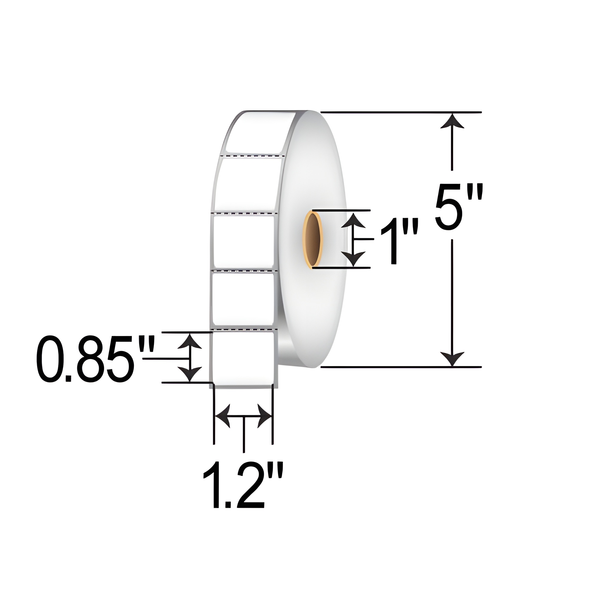 Zebra Z-Select 4000D 1.2x0.85  DT Label [Premium Top Coated, Perforated] 10010037-EA