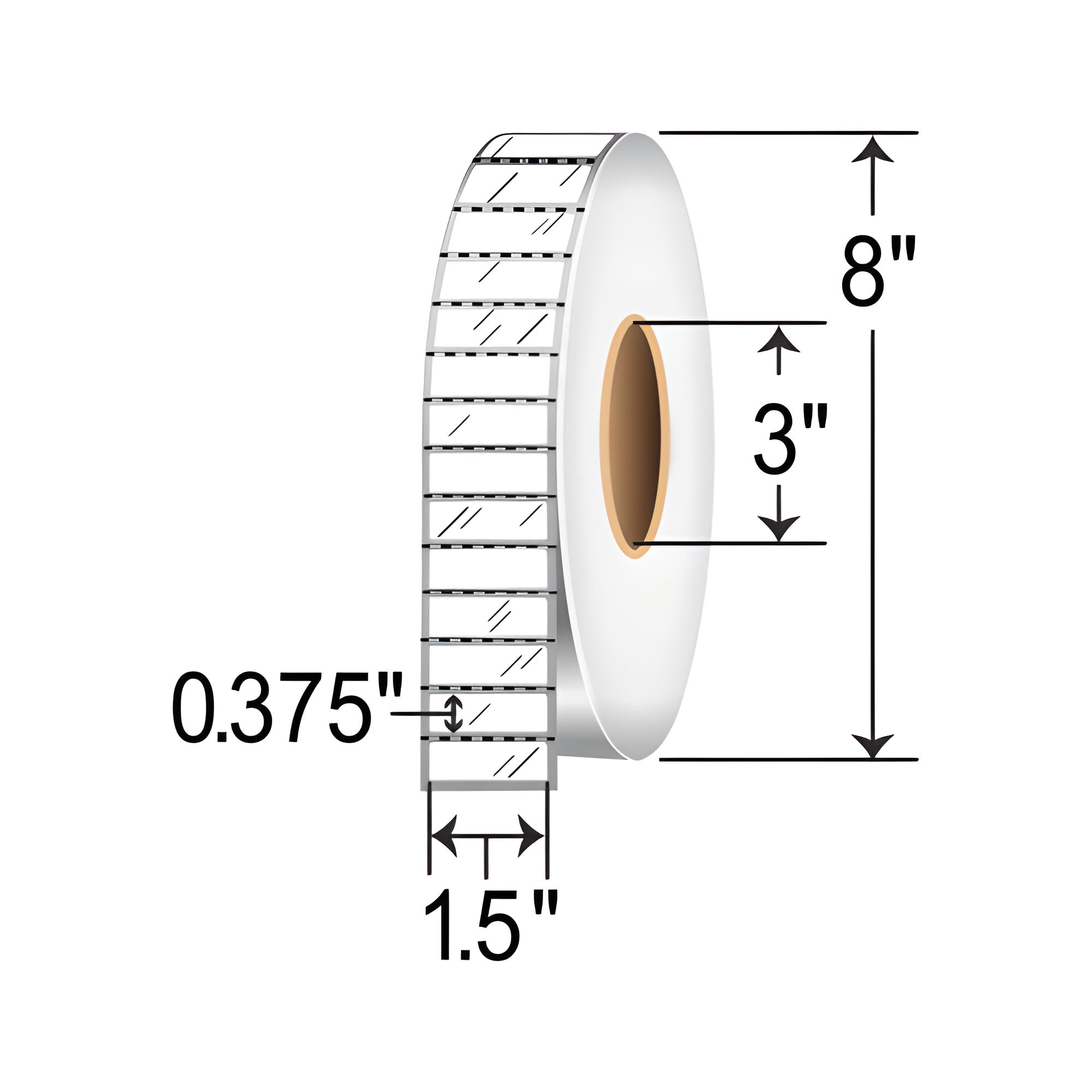 Zebra Z-Ultimate 2000T 1.5x0.375 Polyester TT Label [Perforated] 10022955