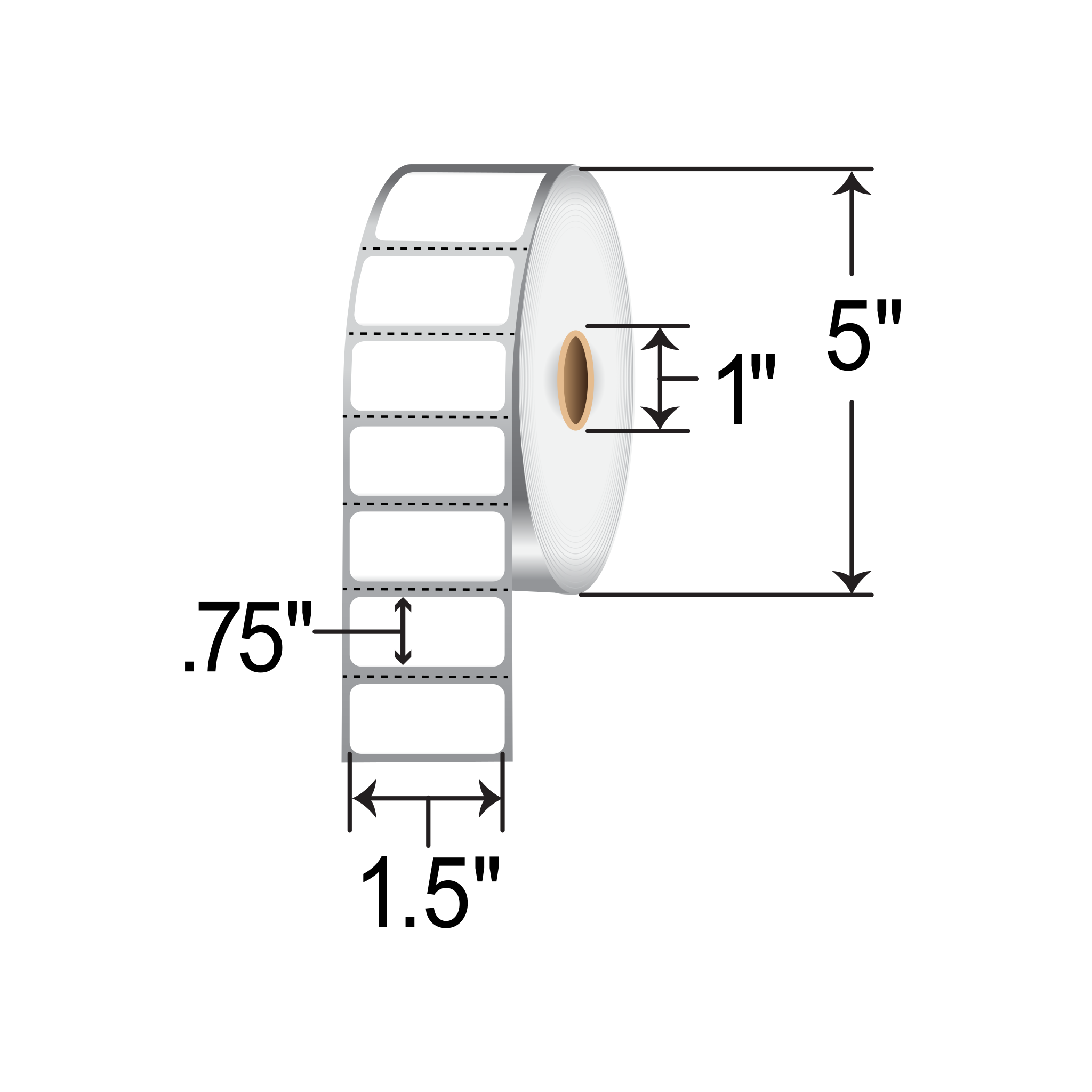Zebra 1.5x0.75 8000T CryoCool Thermal Transfer Polypropylene Labels ZIPCCD10043967