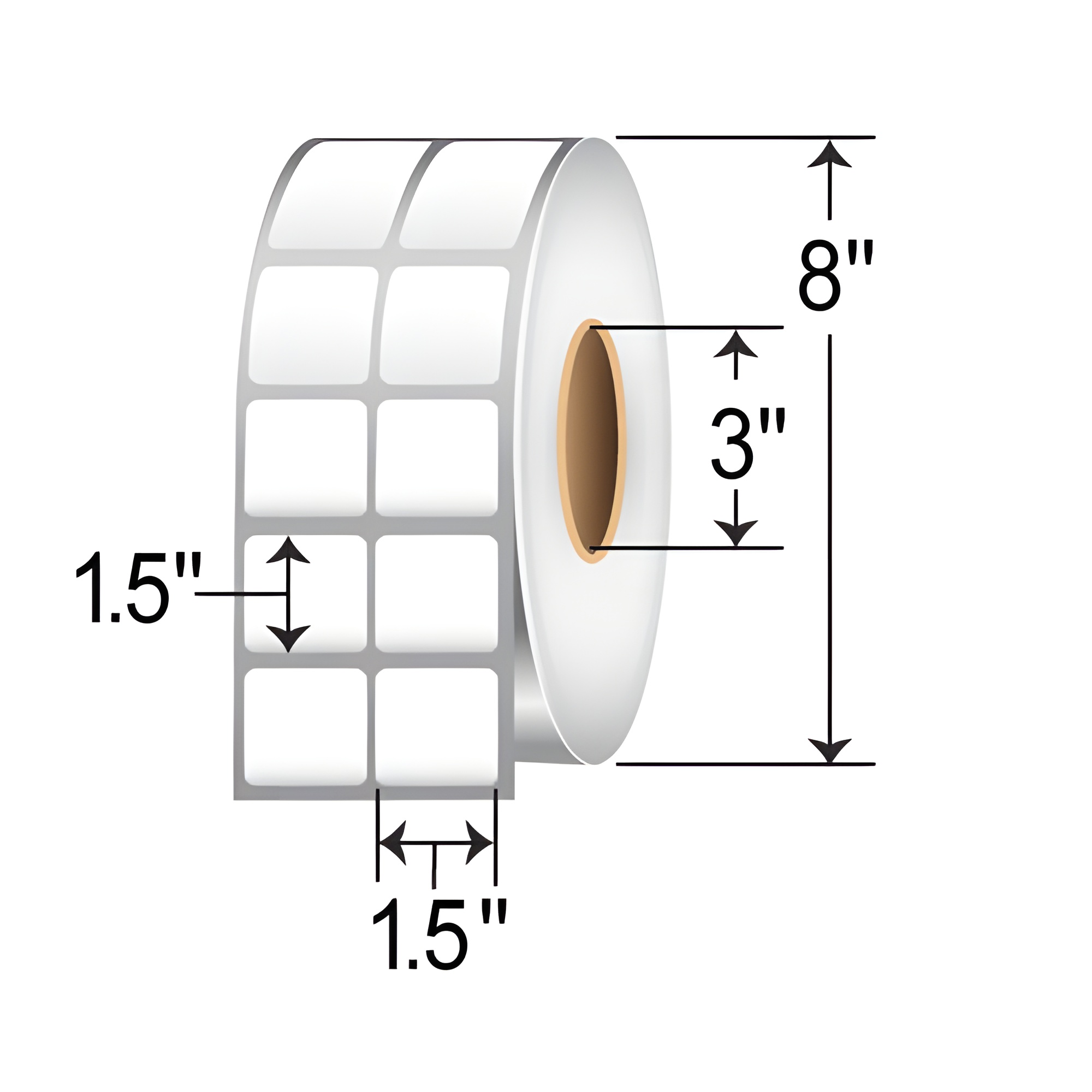 Barcodefactory 1.5x1.5  TT Label [Perforated] RT-15-15-7200-3