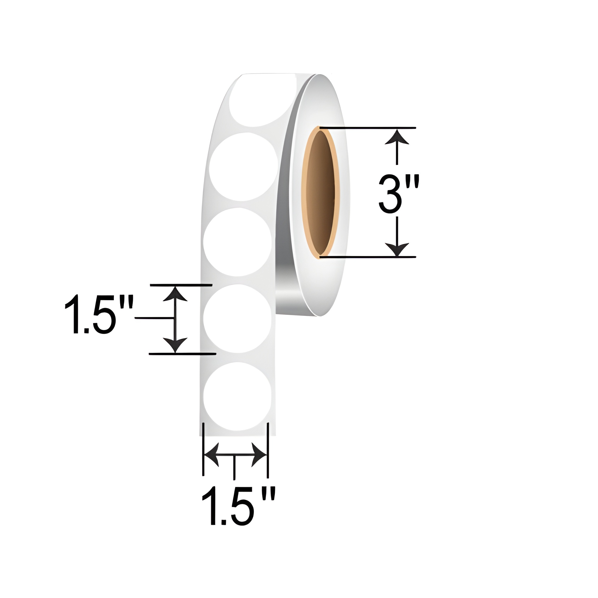 Primera 1.5 inch Circle Premium Gloss Paper [Non-Perforated] 73302