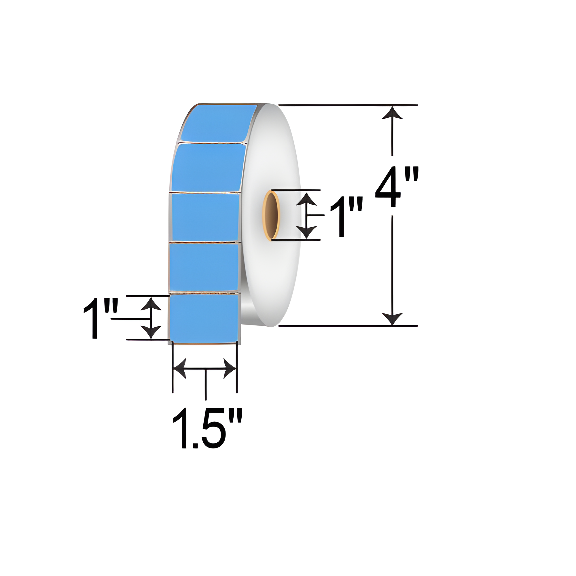 Barcodefactory 1.5x1  DT Label [Perforated, Blue] RD-15-1-1375-BL