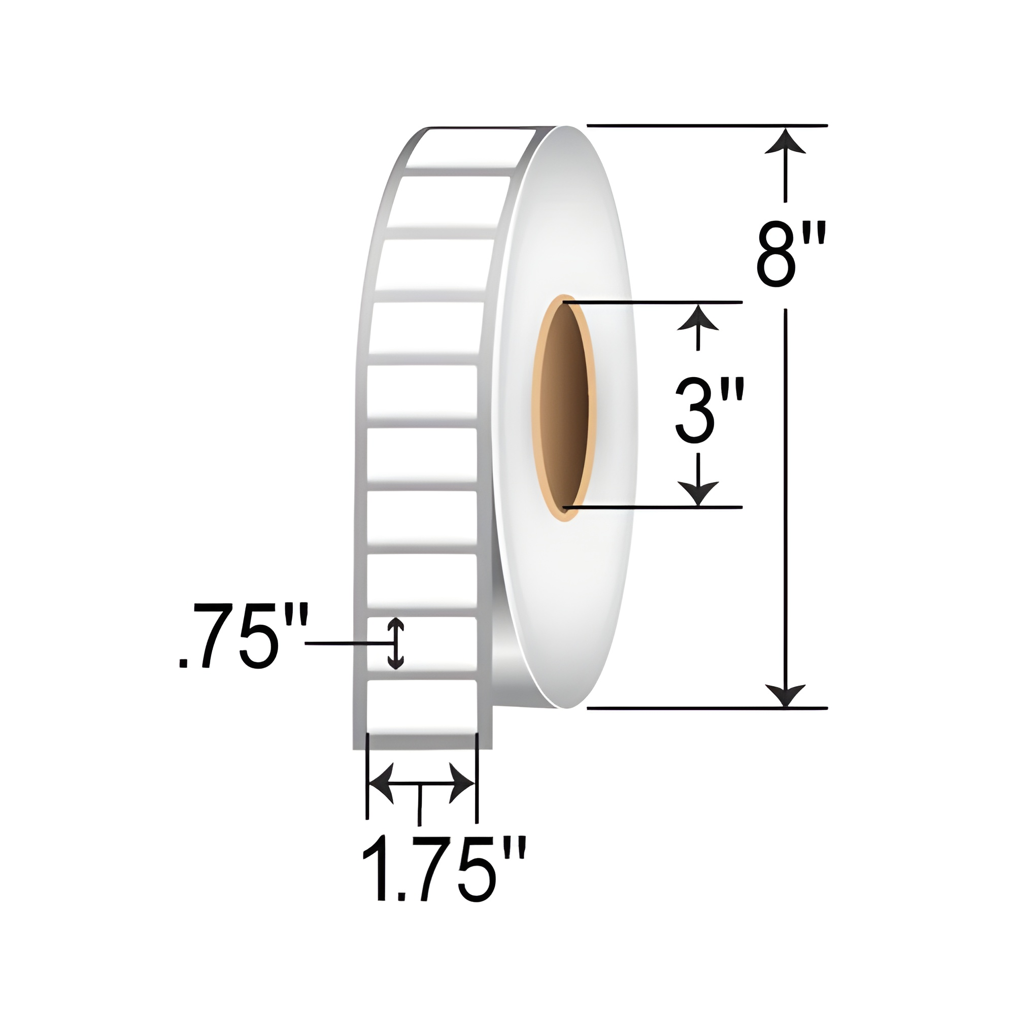 Zebra 1.75 x 0.75 Thermal Transfer RFID Label 10036991