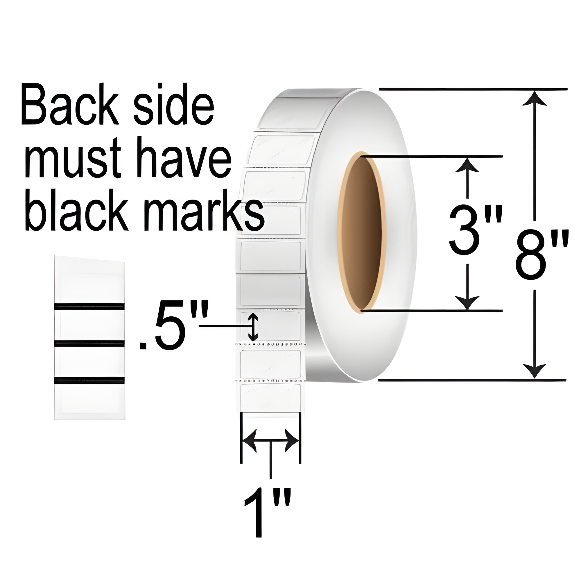 Barcodefactory (BAR-1x.5-CLEAR) 1 x 0.5 BAR-1x0.5-CLEAR