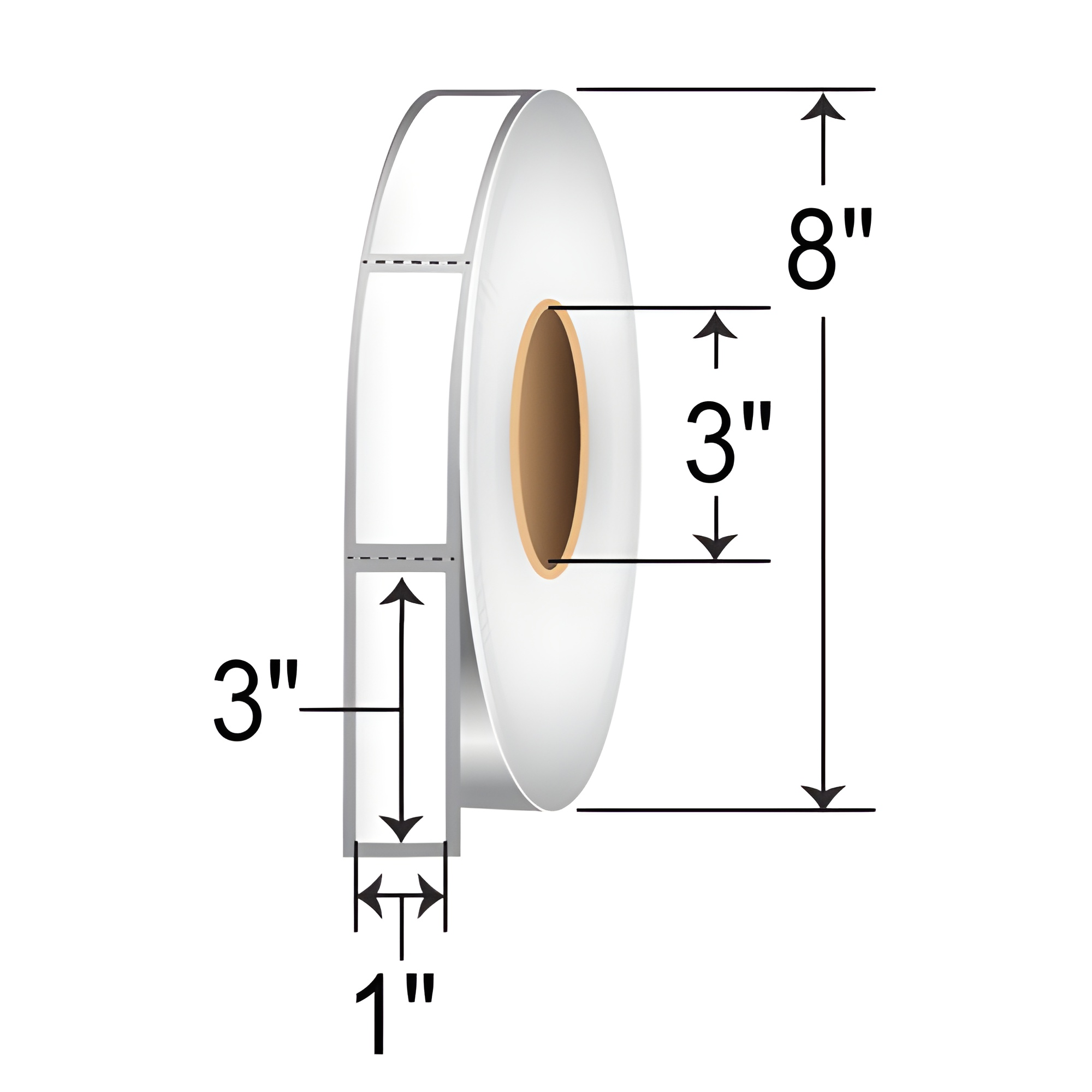 Barcodefactory 1x3  TT Label [Perforated] RT-1-3-1900-3