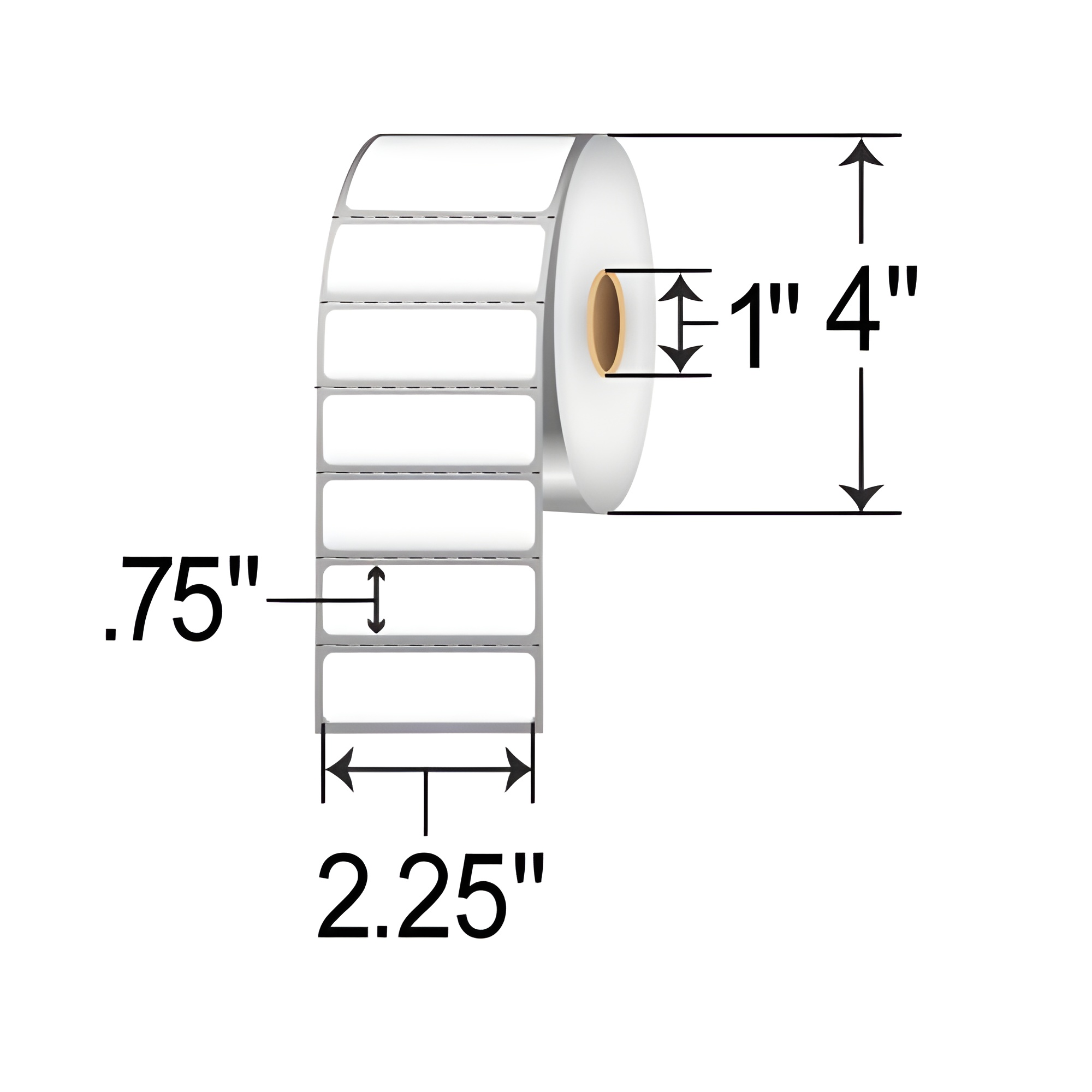 Barcodefactory 2.25x0.75  DT Label [Perforated] DT22575-14PDT-EA