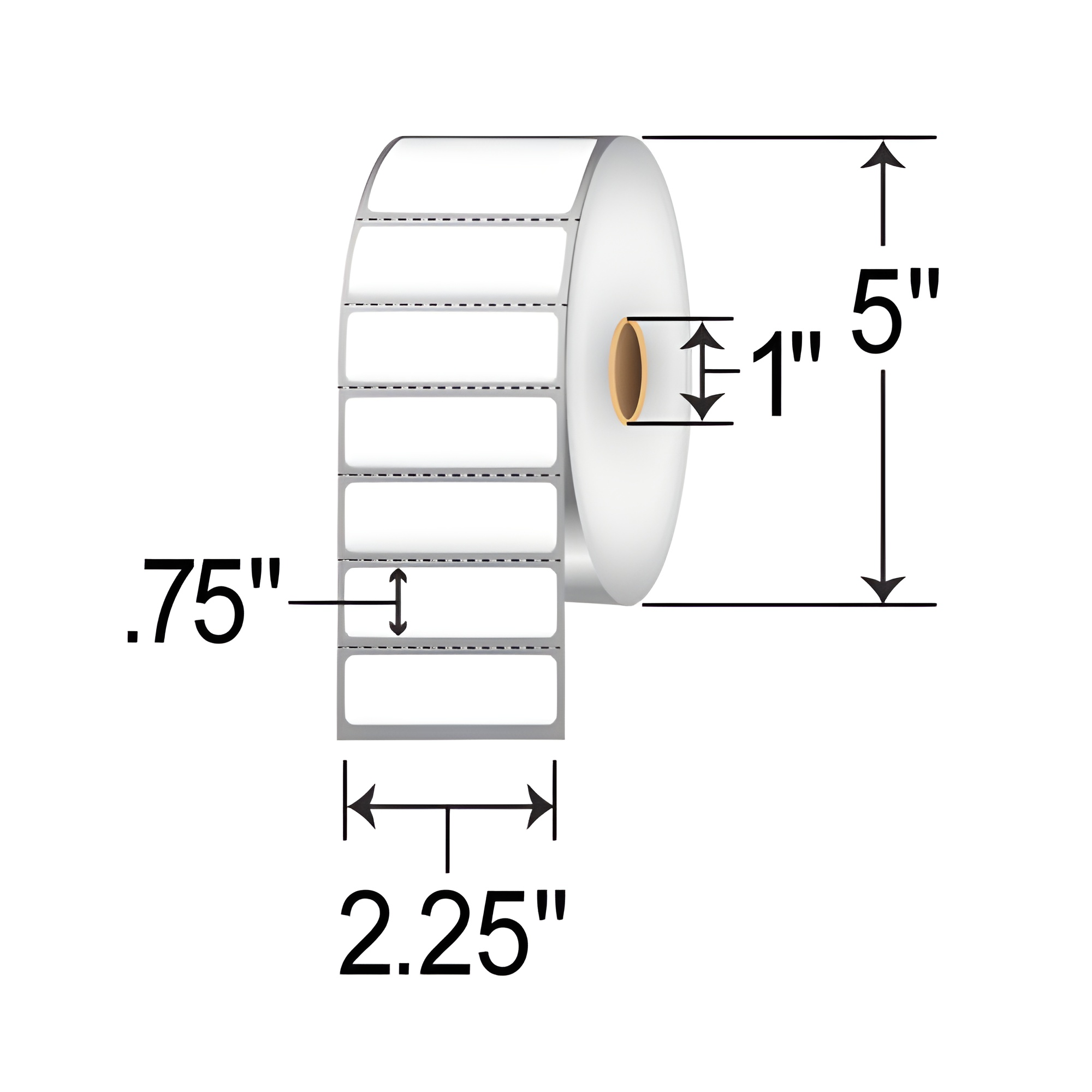 Zebra Z-Select 4000D 2.25x0.75  DT Label [Premium Top Coated, Perforated] 10015340-EA