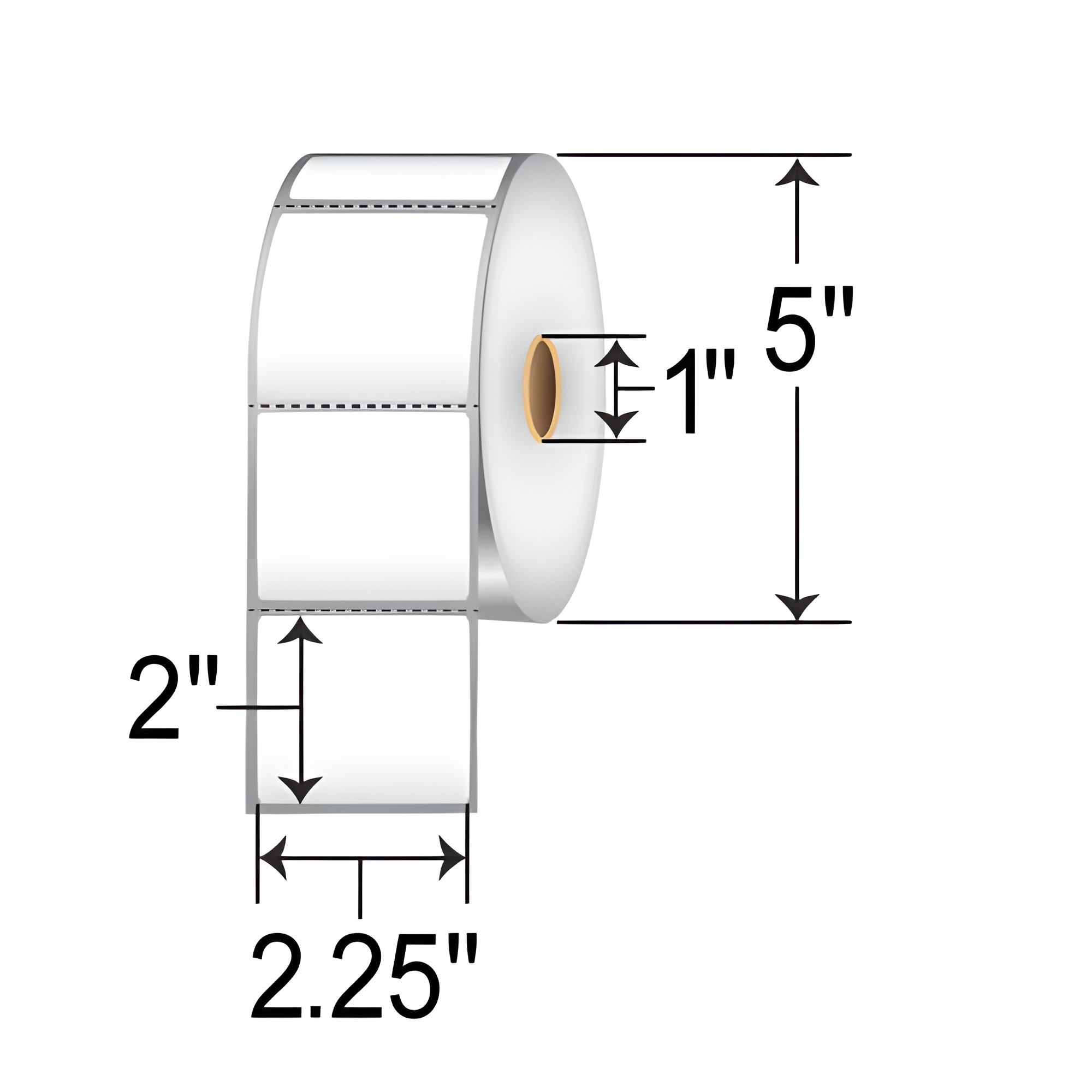 Zebra Z-Select 4000T 2.25x2  TT Label [Perforated] 10009525