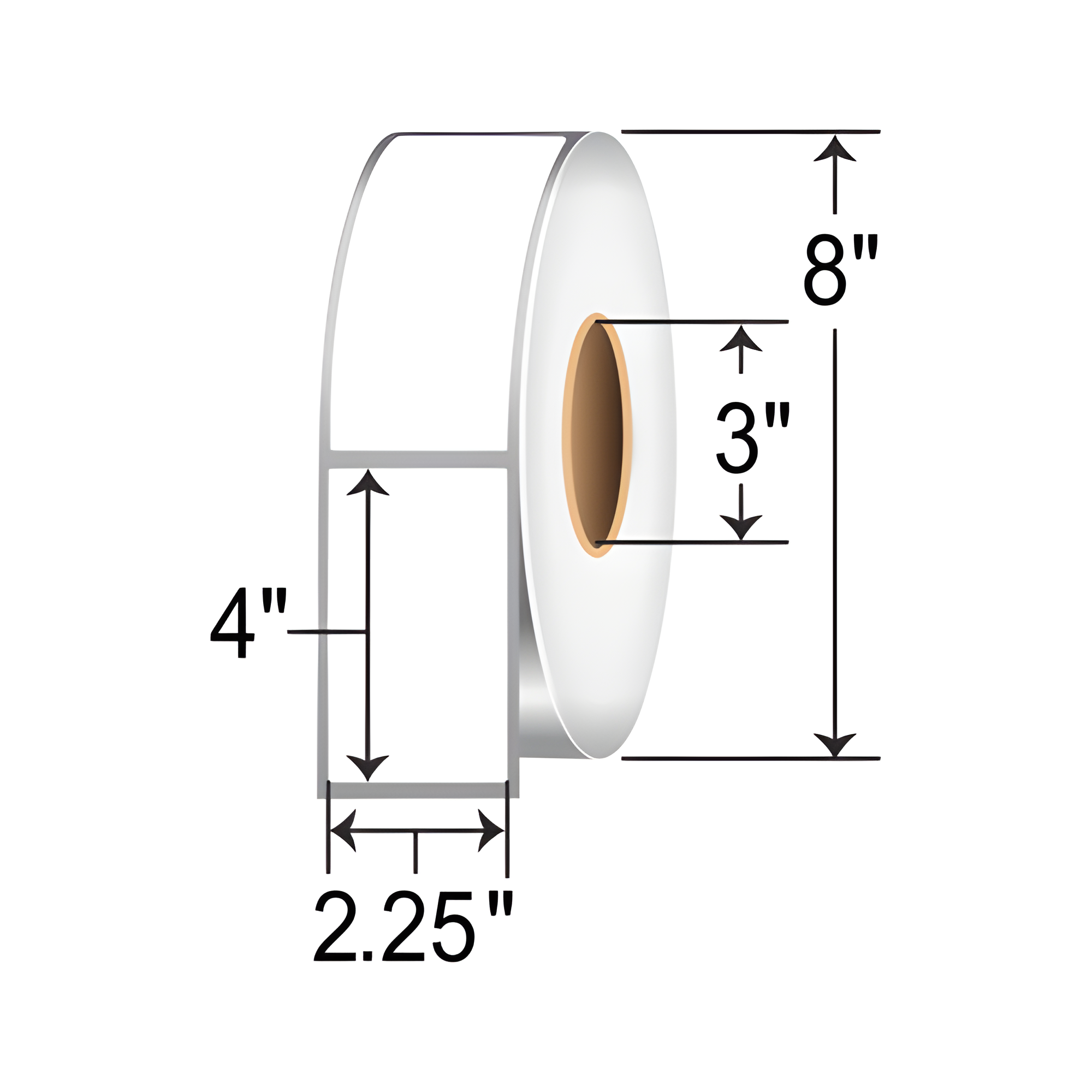 Zebra 2.25x4 DT Paper Label [Non-Perforated] 72278