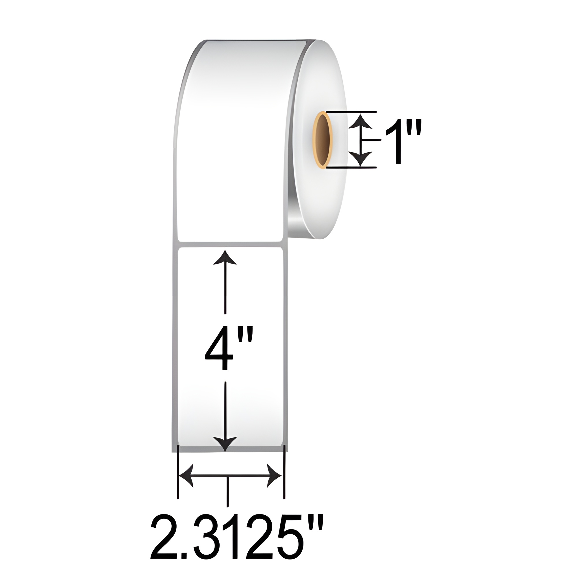 BarcodeFactory 2.3125x4 DT Labels [Non-Perforated] 686-DYM-23-4
