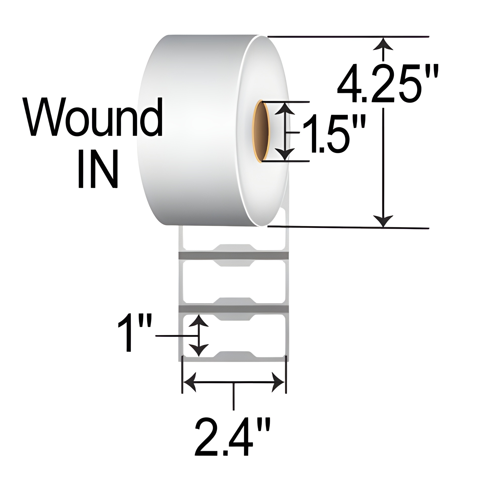 Cognitive 2.4x1 DT Paper Label [Non-Perforated, Wound-In] 03-02-1651