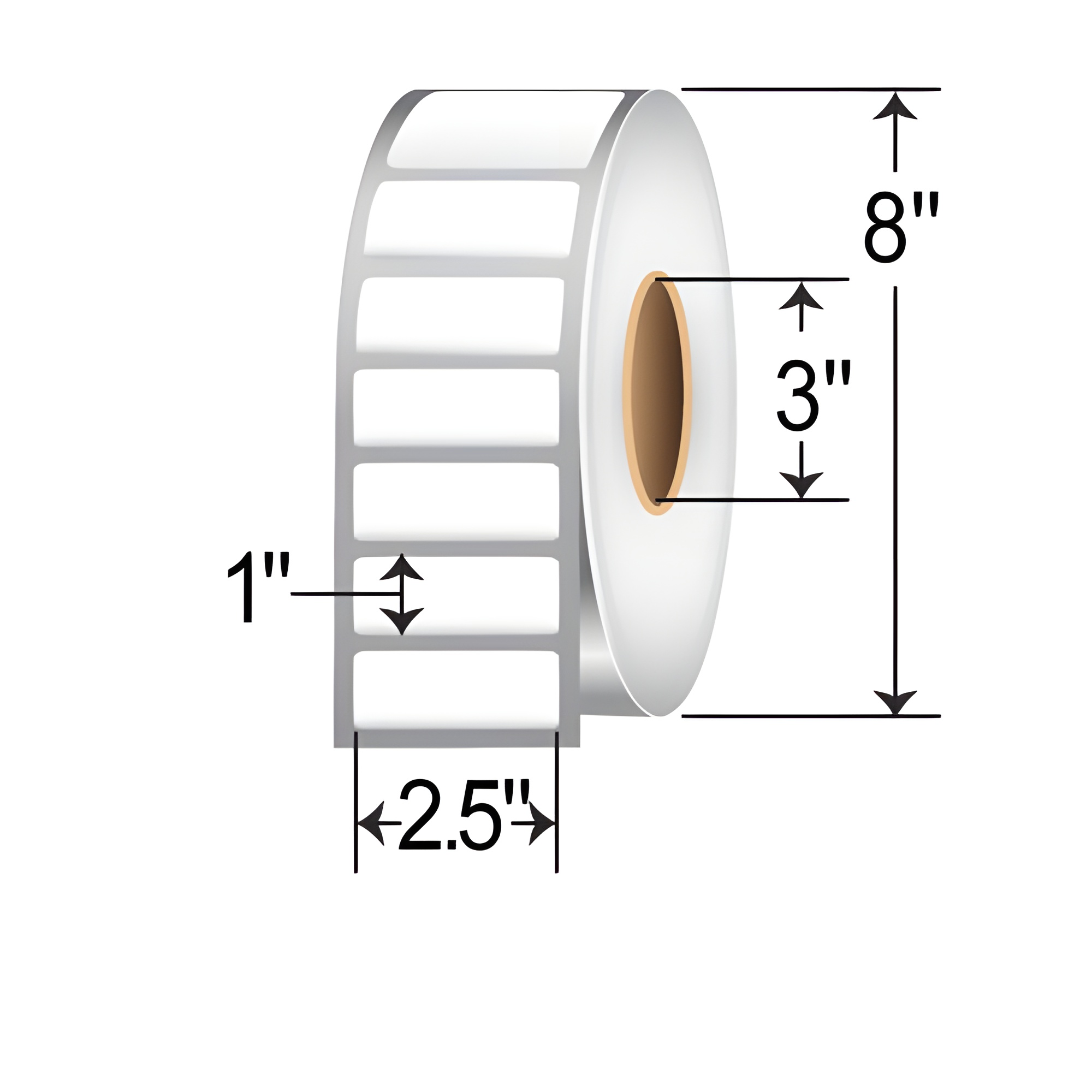 Honeywell 2.5 x 1 Direct Thermal Paper Label E06142