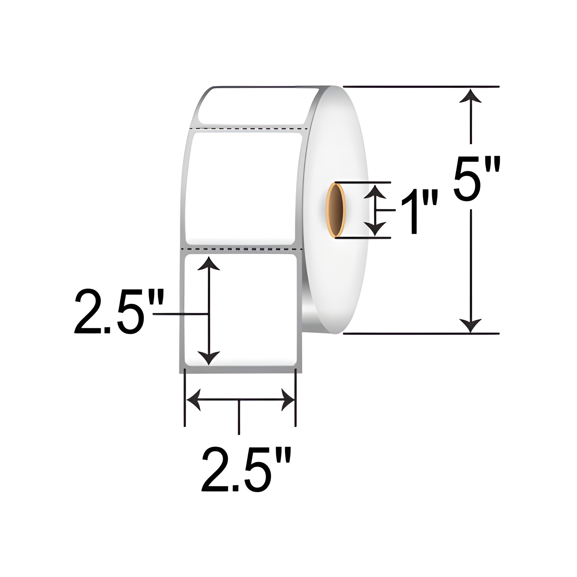 Zebra Z-Xtreme 5000T 2.5x2.5 Polyester TT Label [Perforated] ZIPZXD10043598