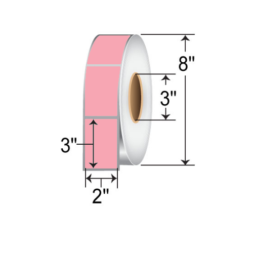 Barcodefactory 2x3  TT Label [Perforated, Pink] RFC-2-3-1900-PK