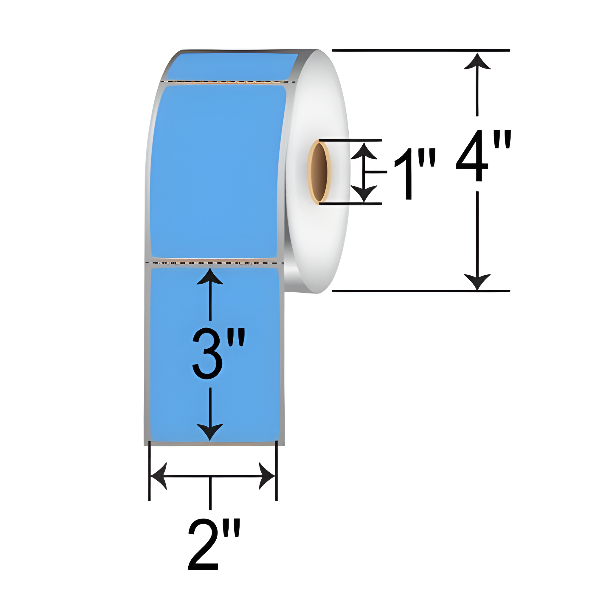 Barcodefactory 2x3  DT Label [Perforated, Blue] RD-2-3-500-BL