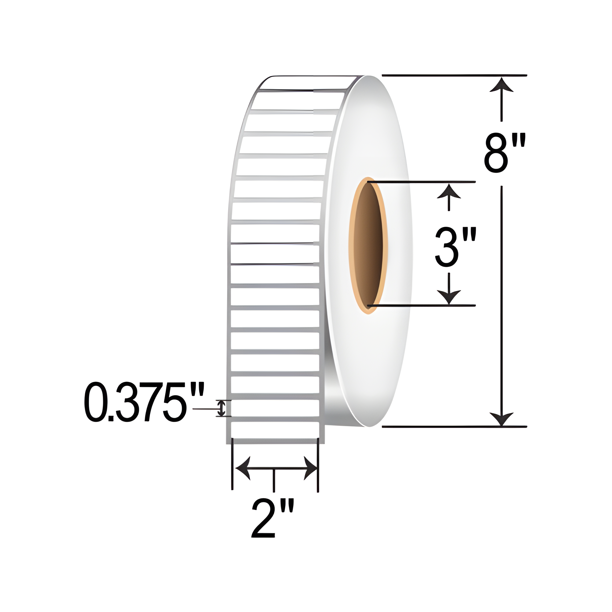 Zebra 2x0.375 TT Polyester Label [Non-Perforated] 10011695