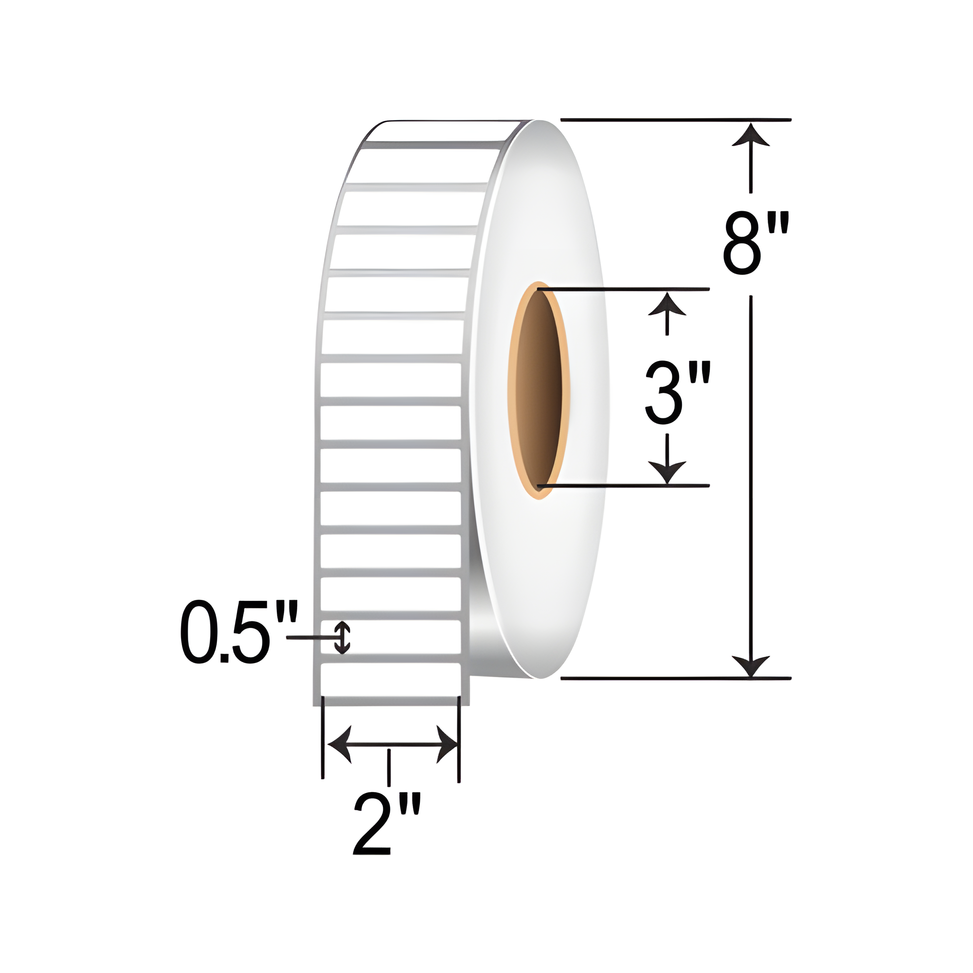 Zebra 2x0.5 TT Polyester Label [Non-Perforated] 10011696