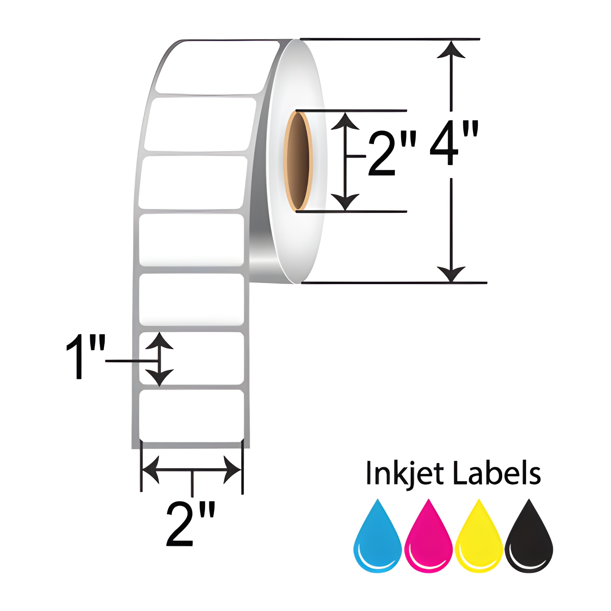 Barcodefactory 2x1  Inkjet Label L-IJ-MP21900-2