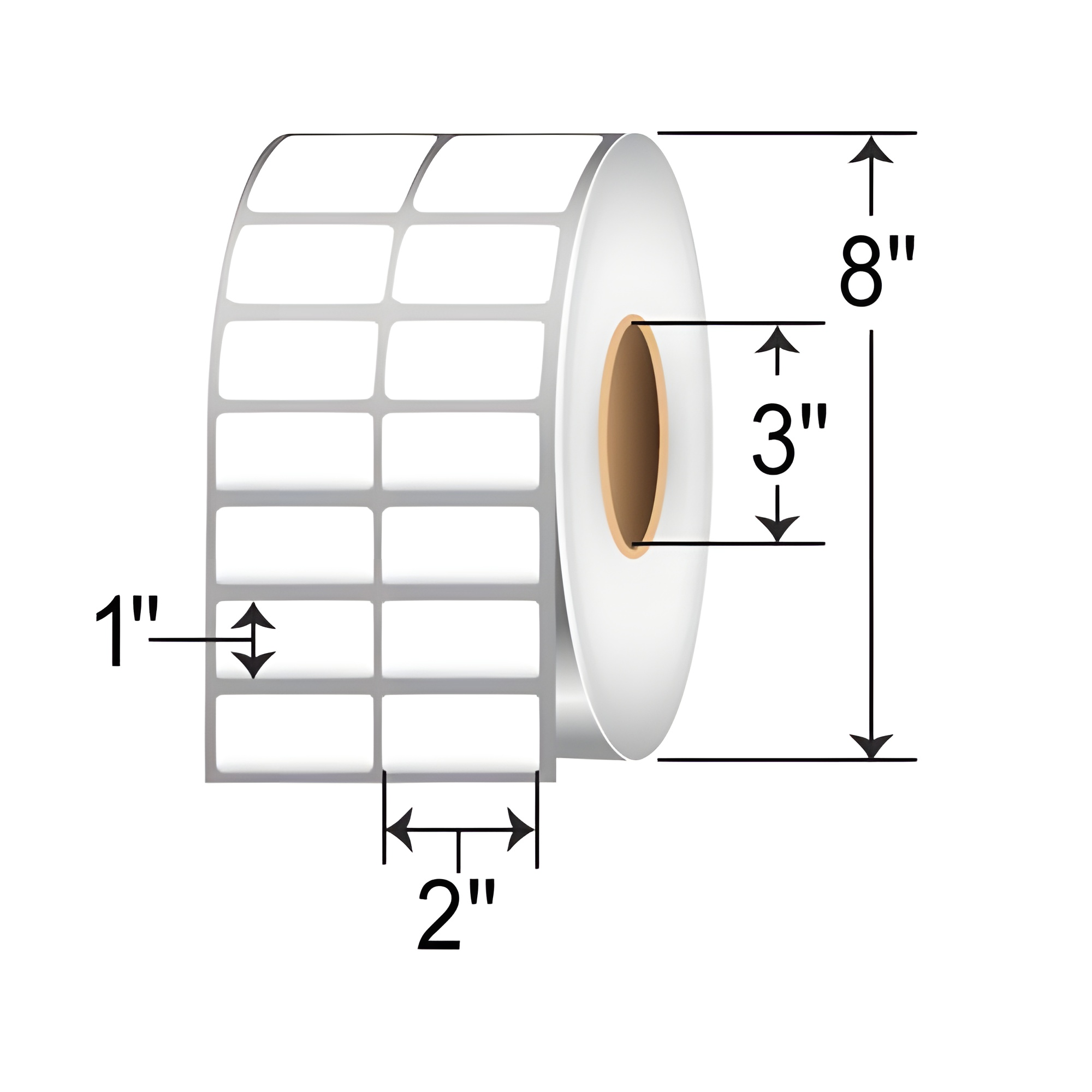 BarcodeFactory 2x1 TT Label [Non-Perforated] 620-STT-2-1-2