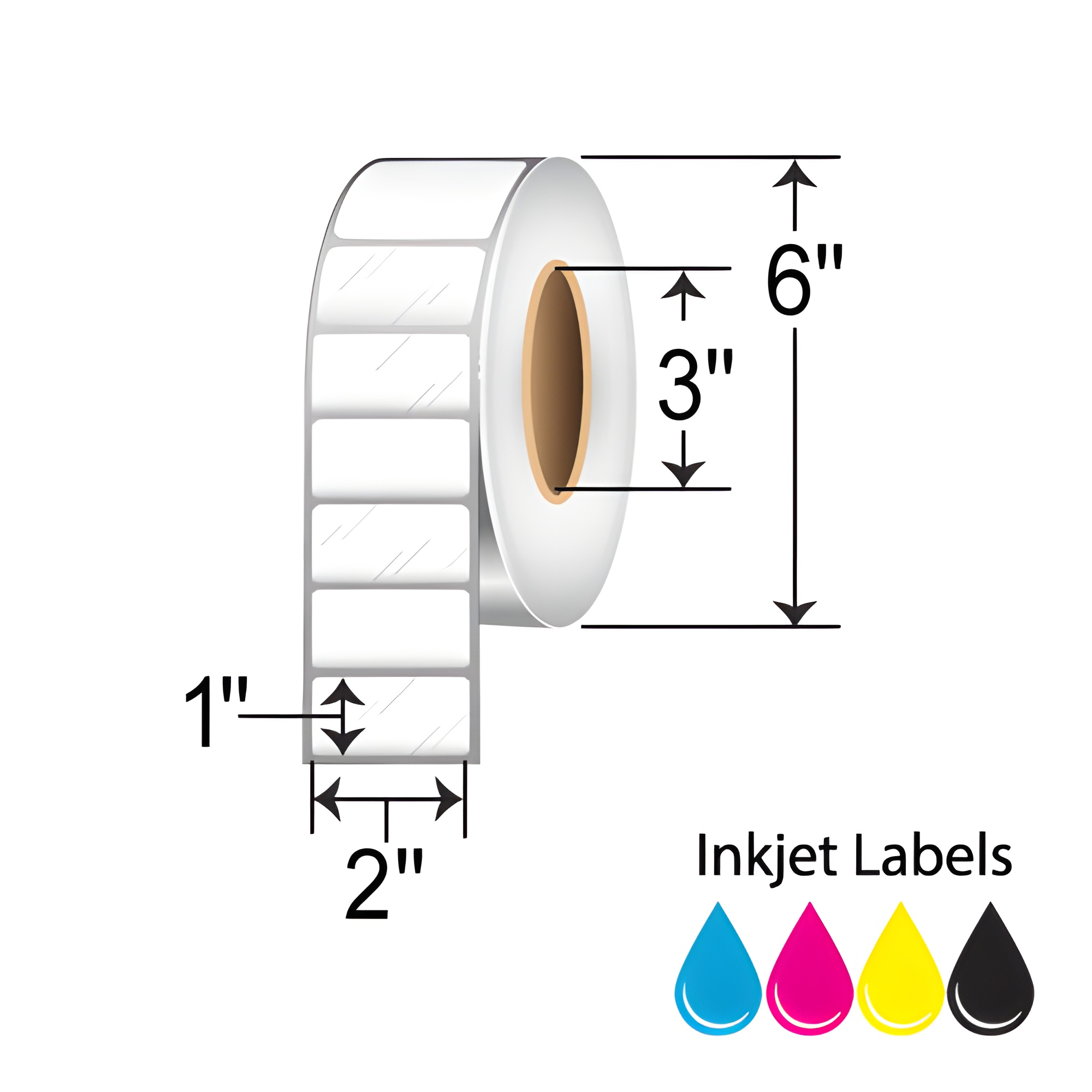 Barcodefactory 2x1  Inkjet Label [Perforated] 074447-200100