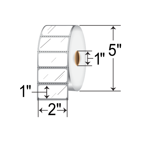 Zebra Z-Ultimate 4100T 2x1 Polyester TT Label [Perforated] ZIPZUD10044027