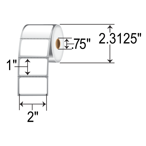 Toshiba 2x1  DT Label [Perforated] LDS020010S1ST