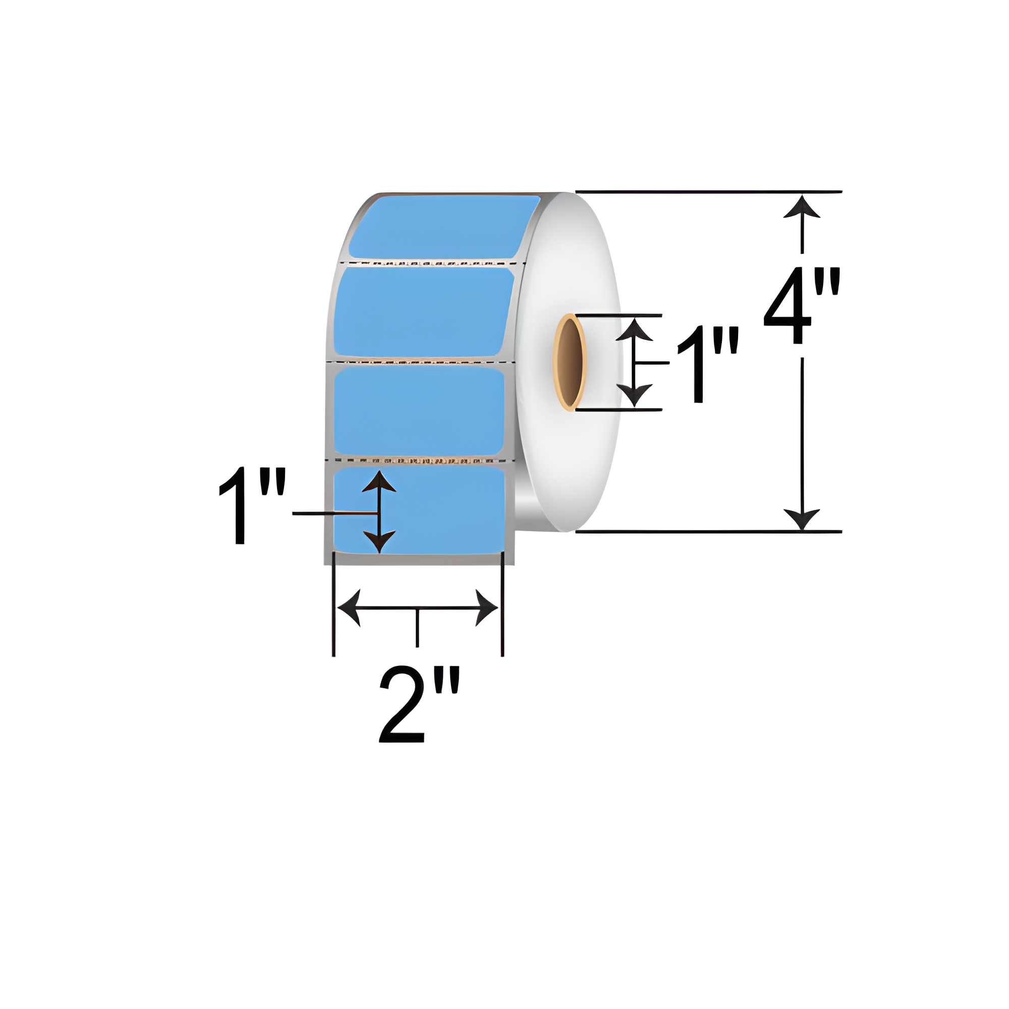 Barcodefactory 2x1  DT Label [Perforated, Blue] RD-2-1-1375-BL