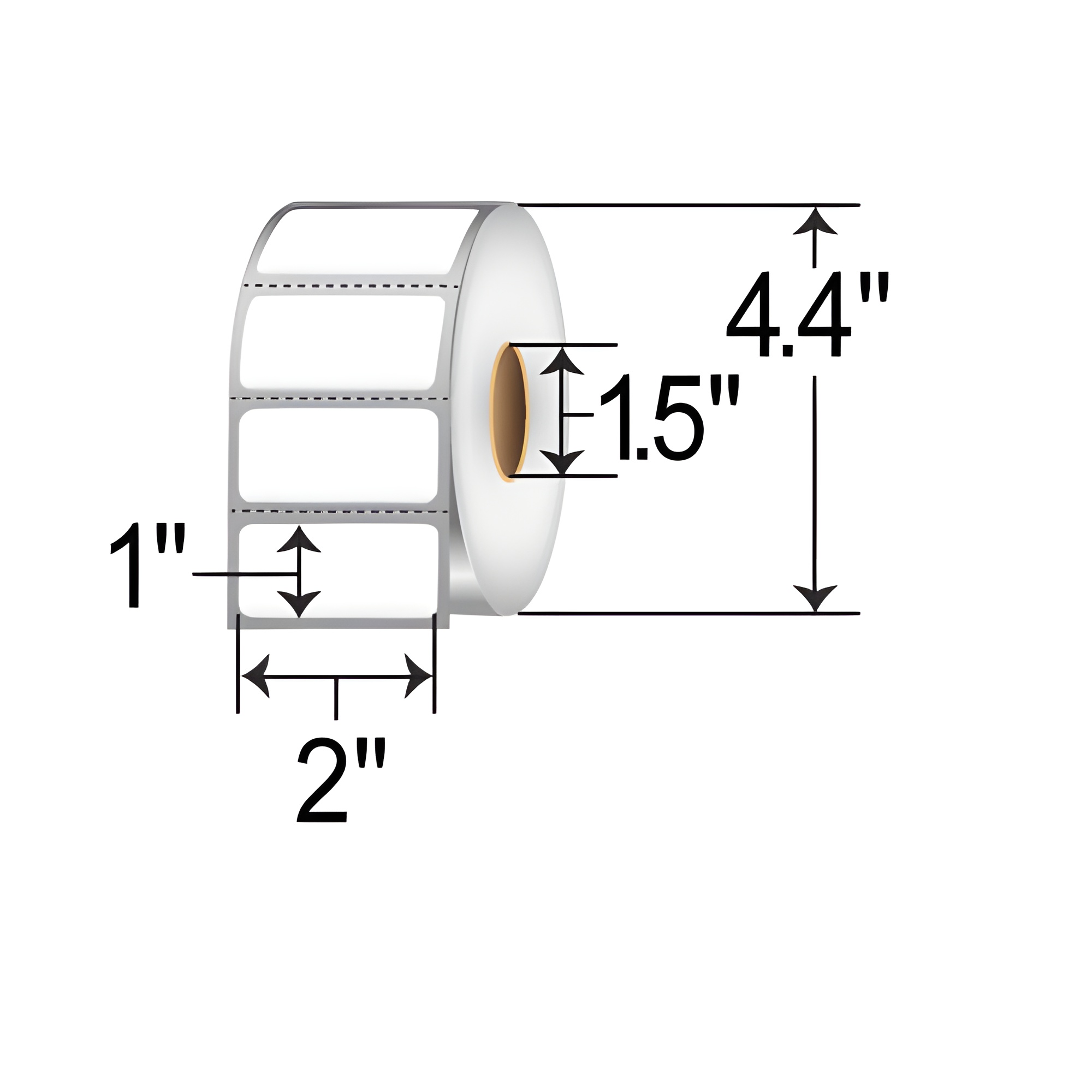 SATO 2x1 Polypropylene TT Label [Perforated] 55S005106