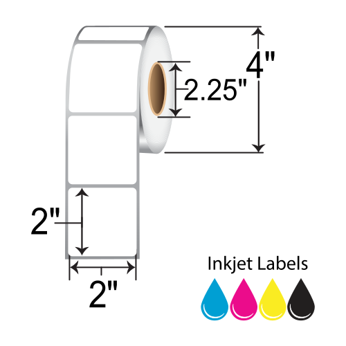 Barcodefactory 2x2  Inkjet Label IJM-2-2-450-225NP