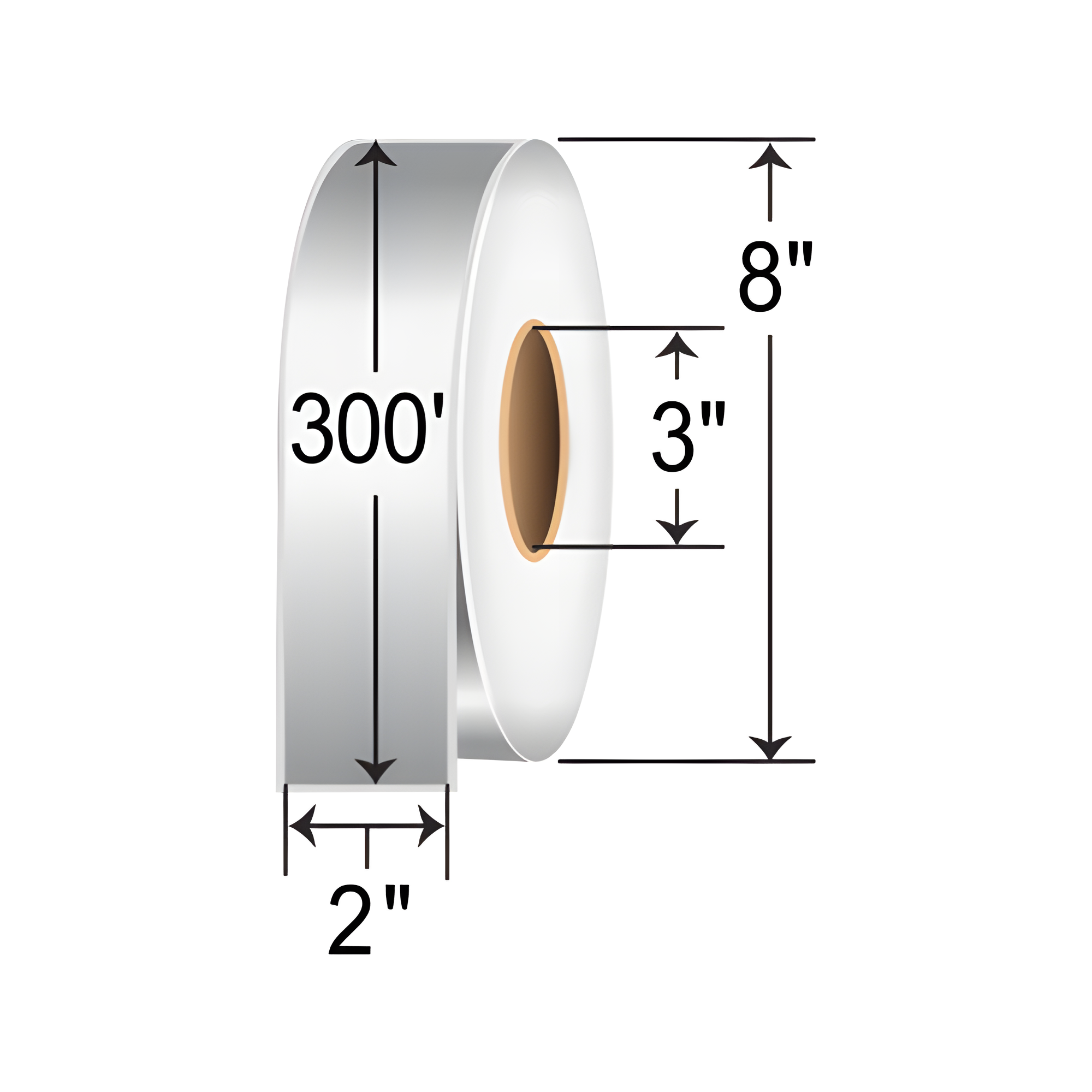 Zebra 2x300' TT Polyester Label 10023353