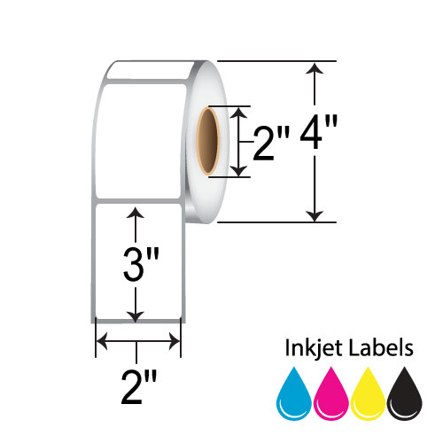 Barcodefactory 2x3 PolyKim/Kimdura Inkjet Label L-IJ-S23300-2