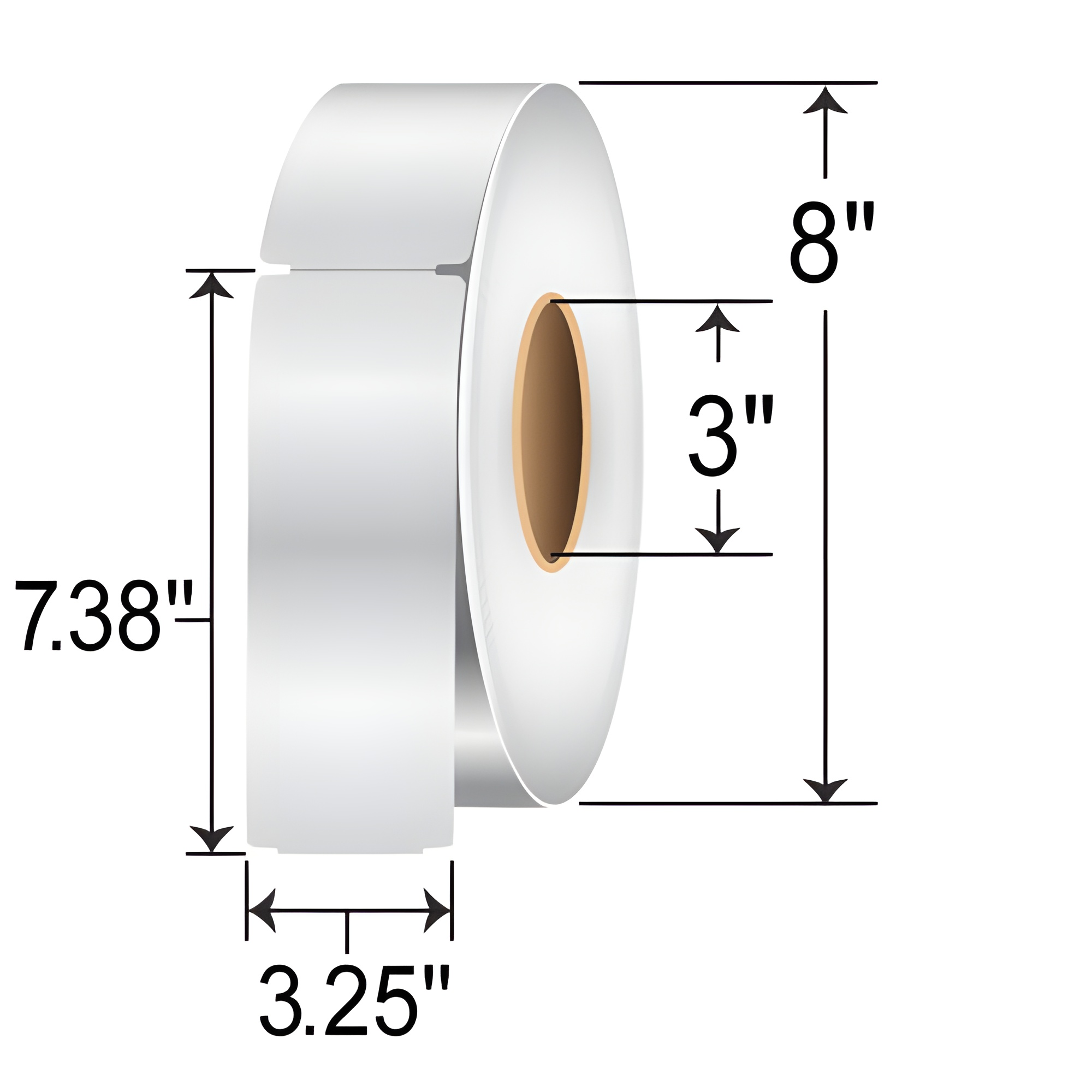 Honeywell 3.25 x 7.375 Thermal Transfer Paper Tag E04891